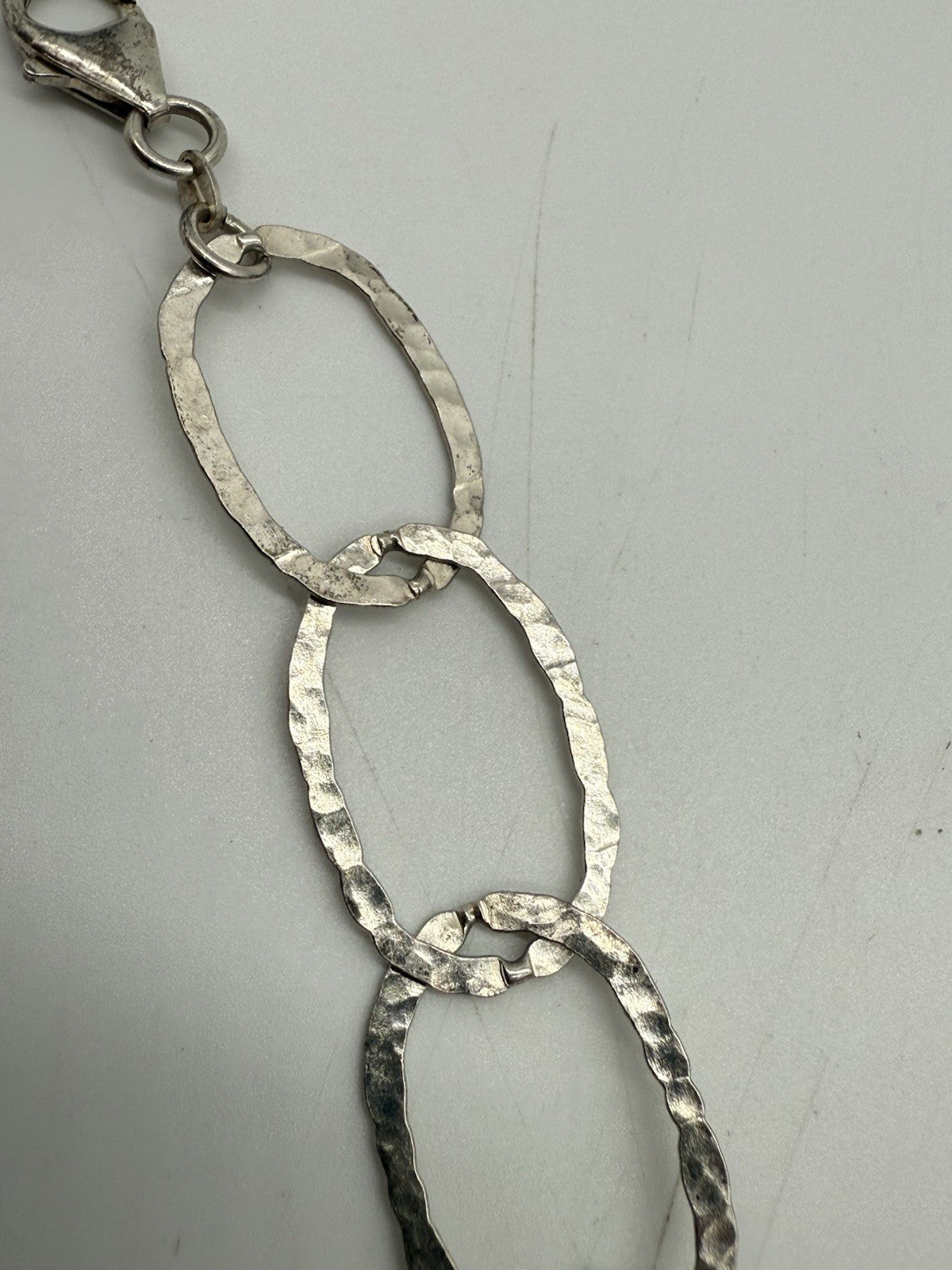 HAMMERSCHLAG HALSKETTE COLLIER VINTAGE 925 STERLING SILBER