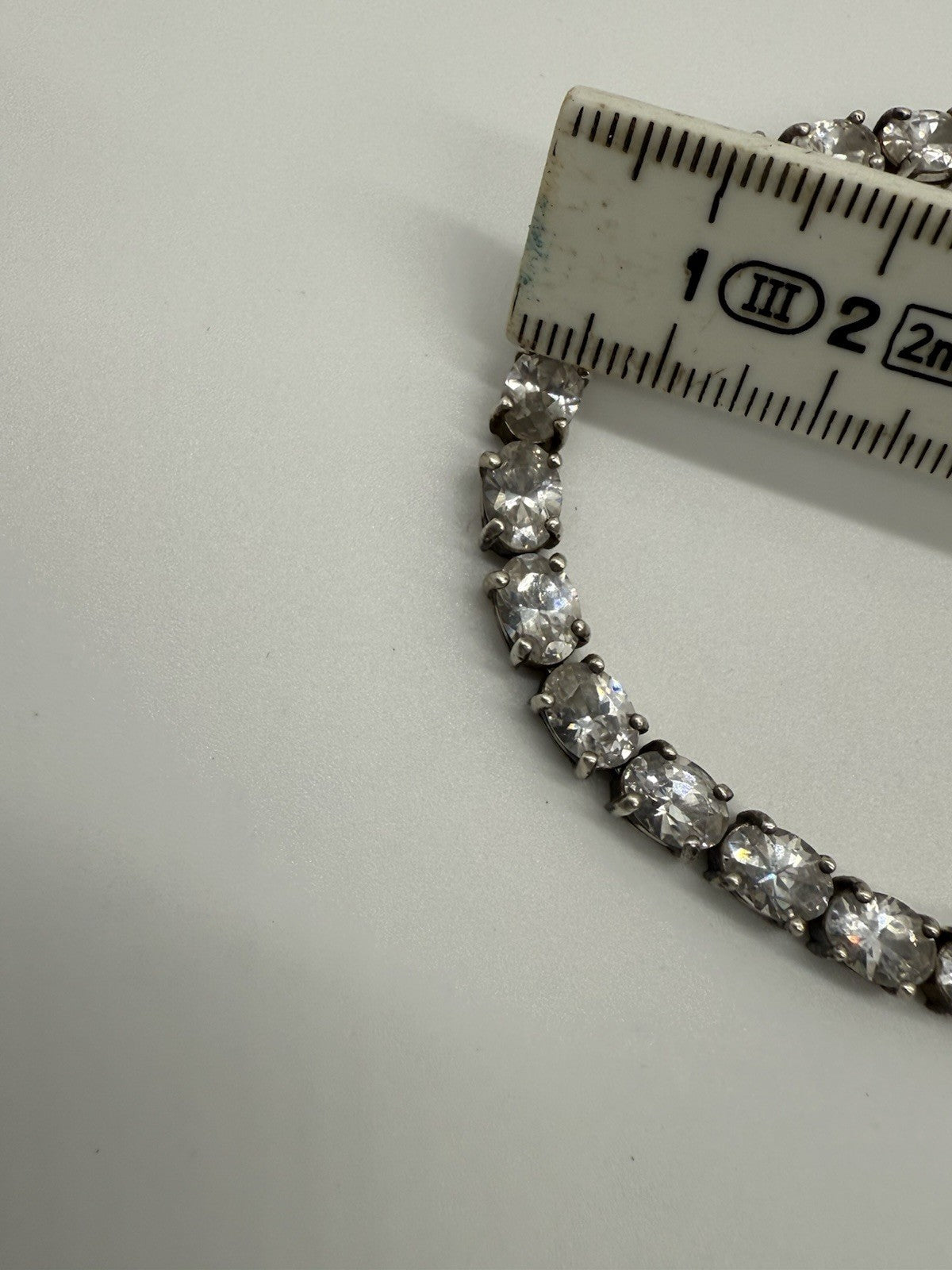 VINTAGE TENNIS ARMBAND 925 CZ STERLING SILBER ARMBAND MIT ZIRKONIA 20cm