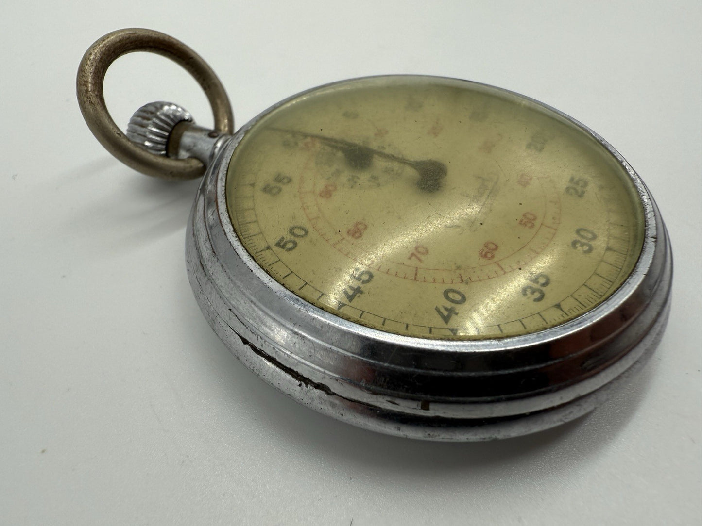 VINTAGE HANHART STOPPUHR 3 STEINE, KRONENSTOPPER RETRO