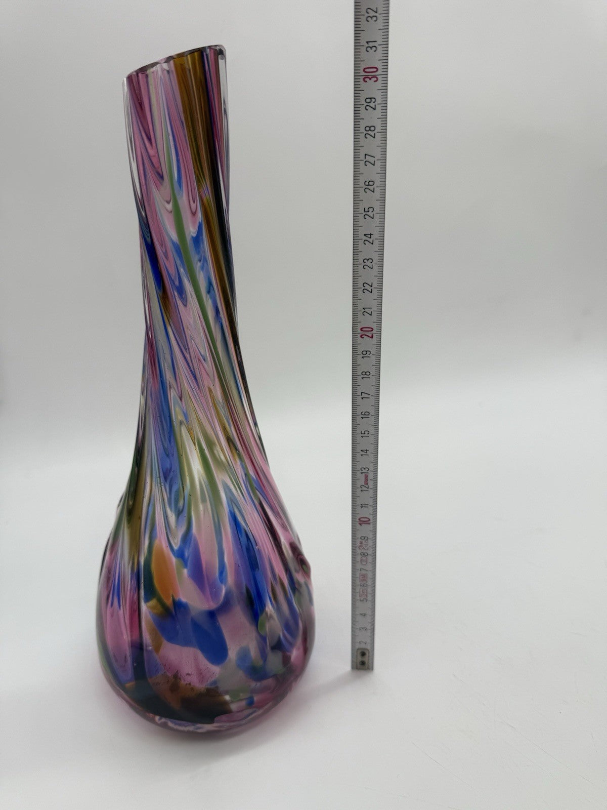 VINTAGE MURANO VASE BUNT GLAS 60er- 70er JAHRE