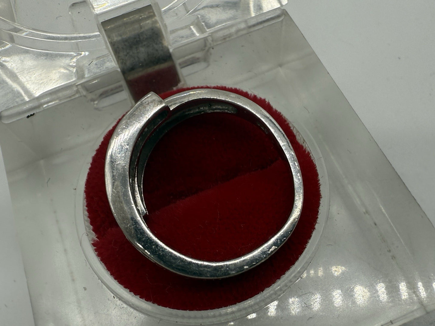 VINTAGE DAMEN RING IN 925 SILBER MIT ZIRKONIA IM WICKELDESIGN GR.57