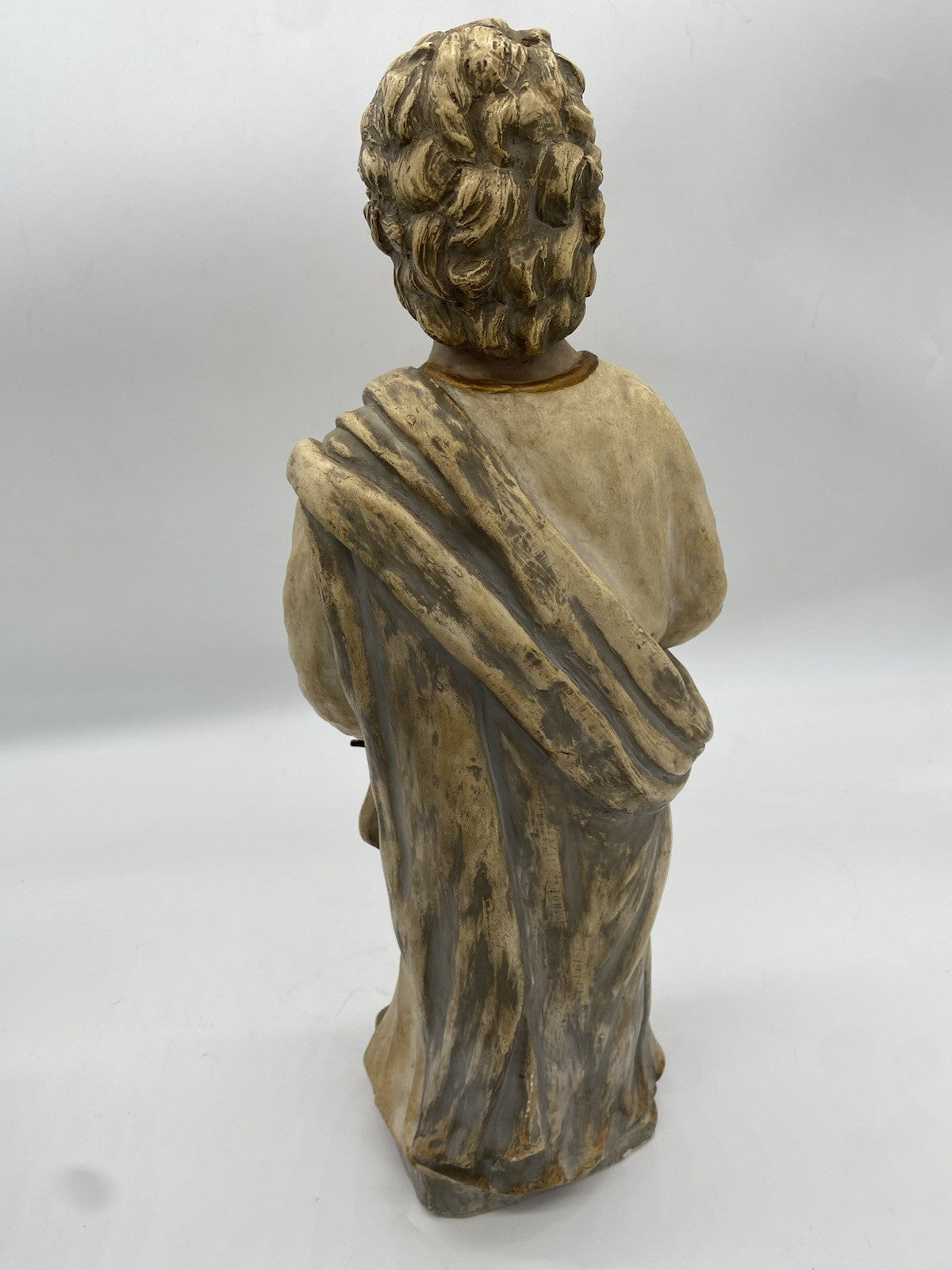 HEILIGER PETRUS MIT SCHLÜSSEL HEILIGENFIGUR GIPS 45cm