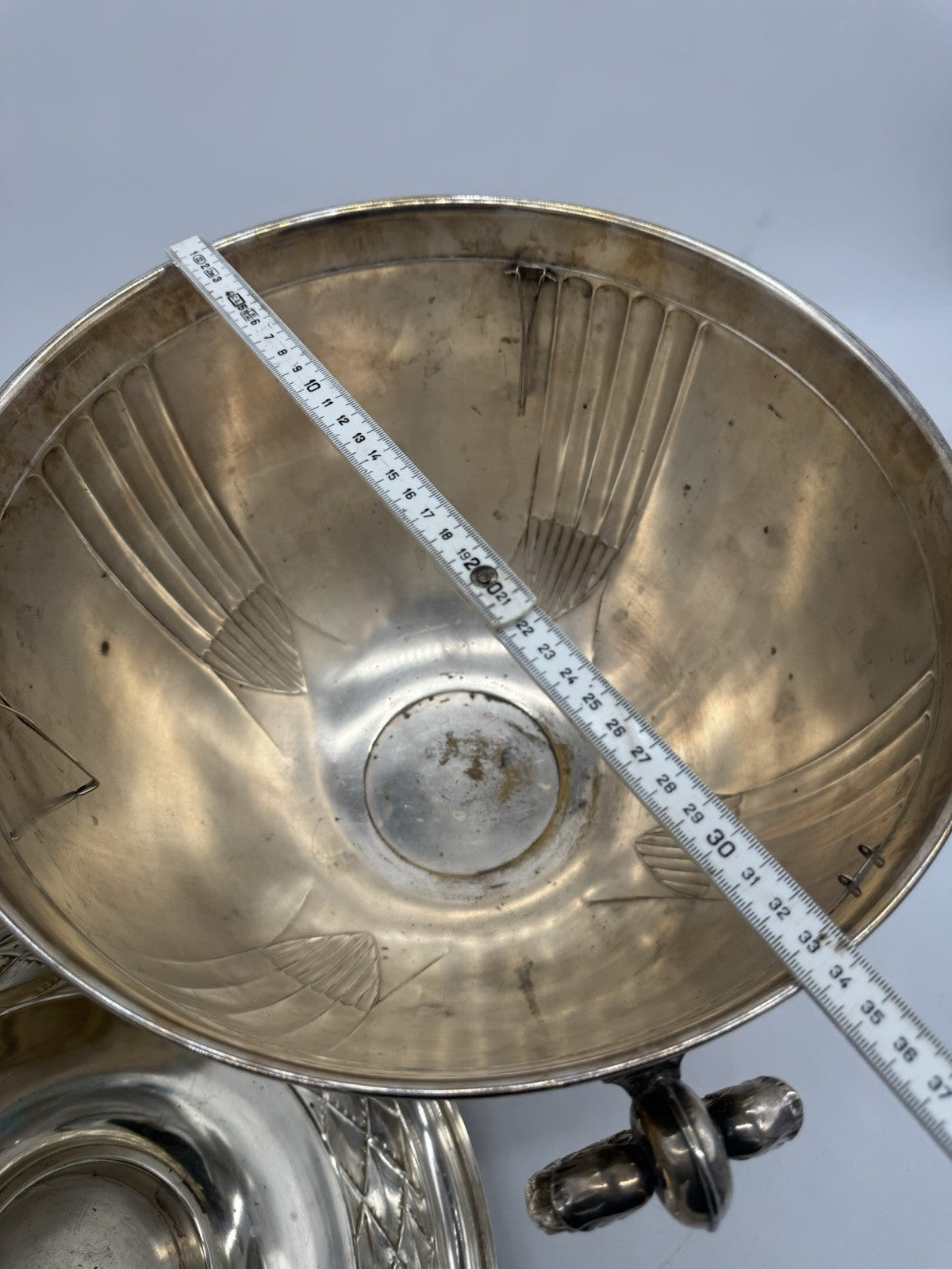 GROßE WMF VERSILBERTE TERRINE, POKAL MIT DECKEL ART DECO NEOKLASSIZISMUS