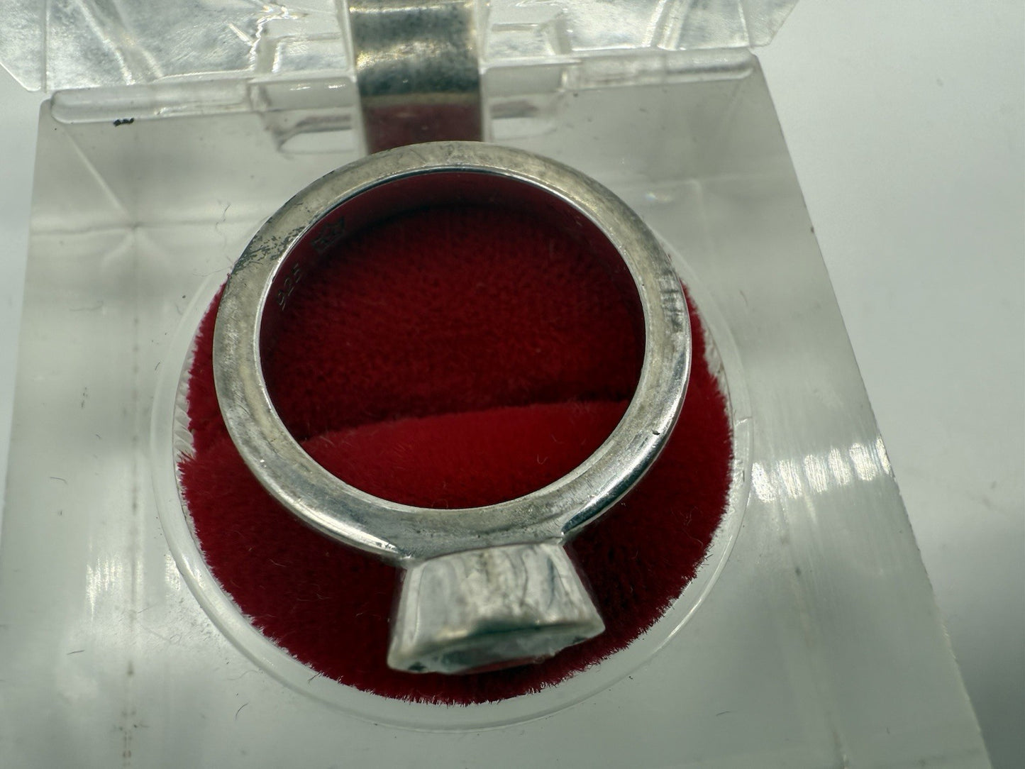 VINTAGE 925 SILBER RING VON TCHIBO MIT ZIRKONIA GR.58
