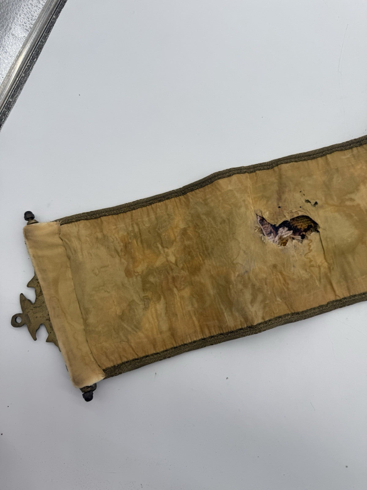HANDGESTRICKTER KLINGELZUG GLOCKENSTRANG WANDBANDEROLE GLOCKENZUG