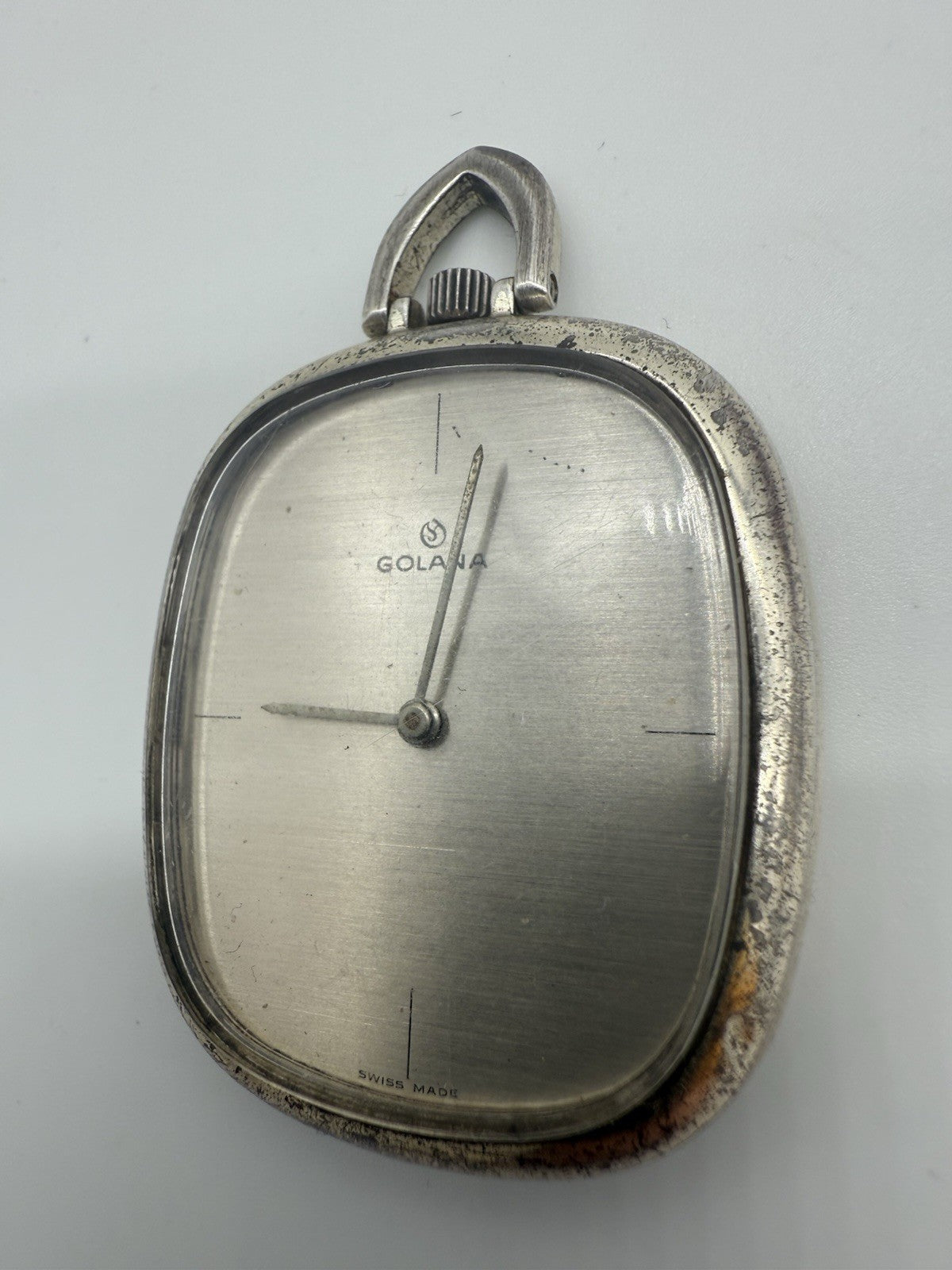 VINTAGE GOLANA INCABLOC 925 STERLING SILBER TASCHENUHR