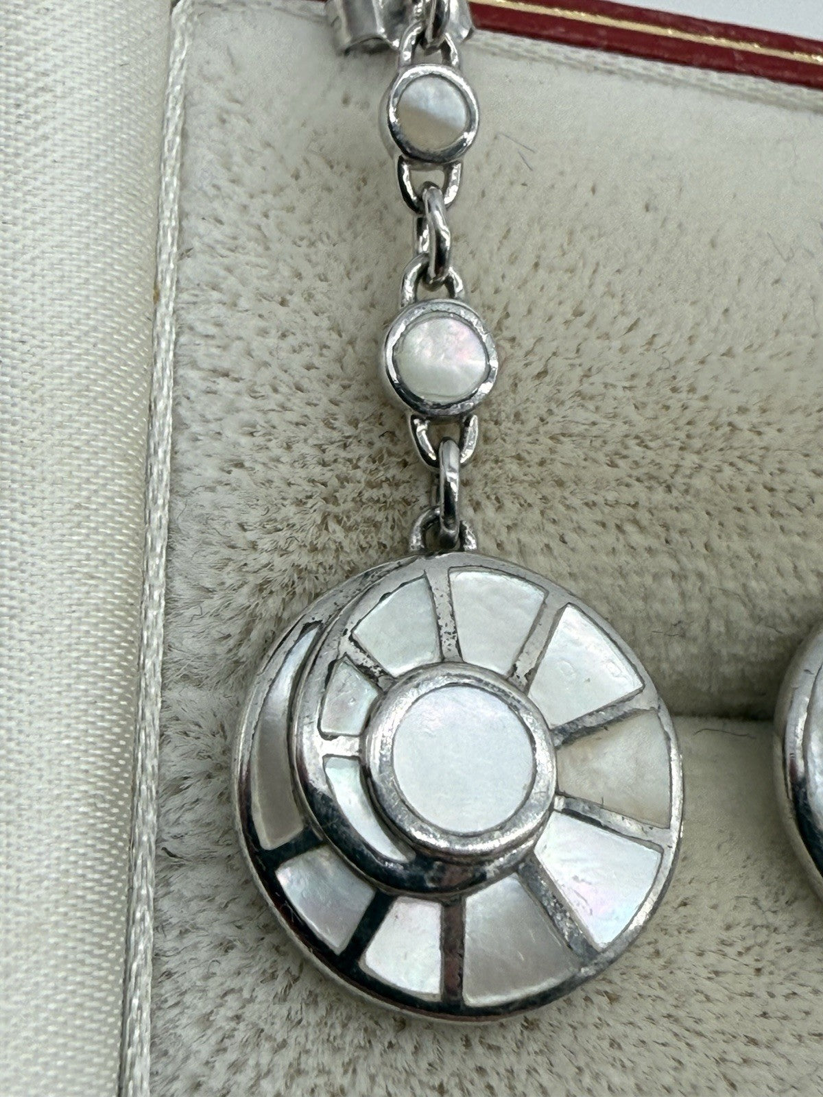 MISAKI MONACO OHRRINGE OHRHÄNGER 925 SILBER PERLMUTT DESIGN