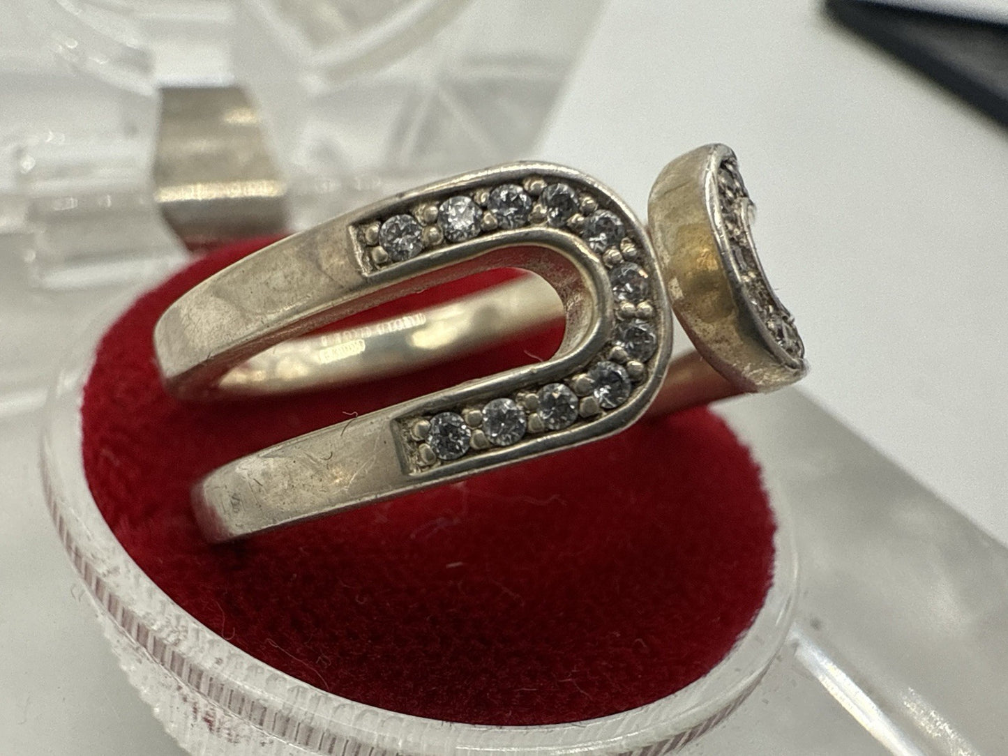 VINTAGE ESPRIT STERLING SILBER RING MIT ZIRKONIA GR.57
