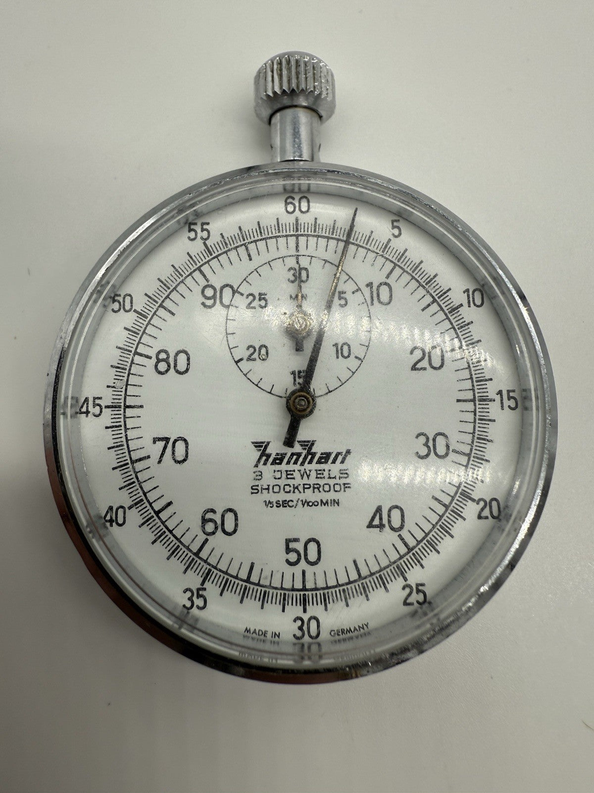 VINTAGE HANHART 3 JEWELS SHOCKPROOF 1/5 sec / 1/100Min