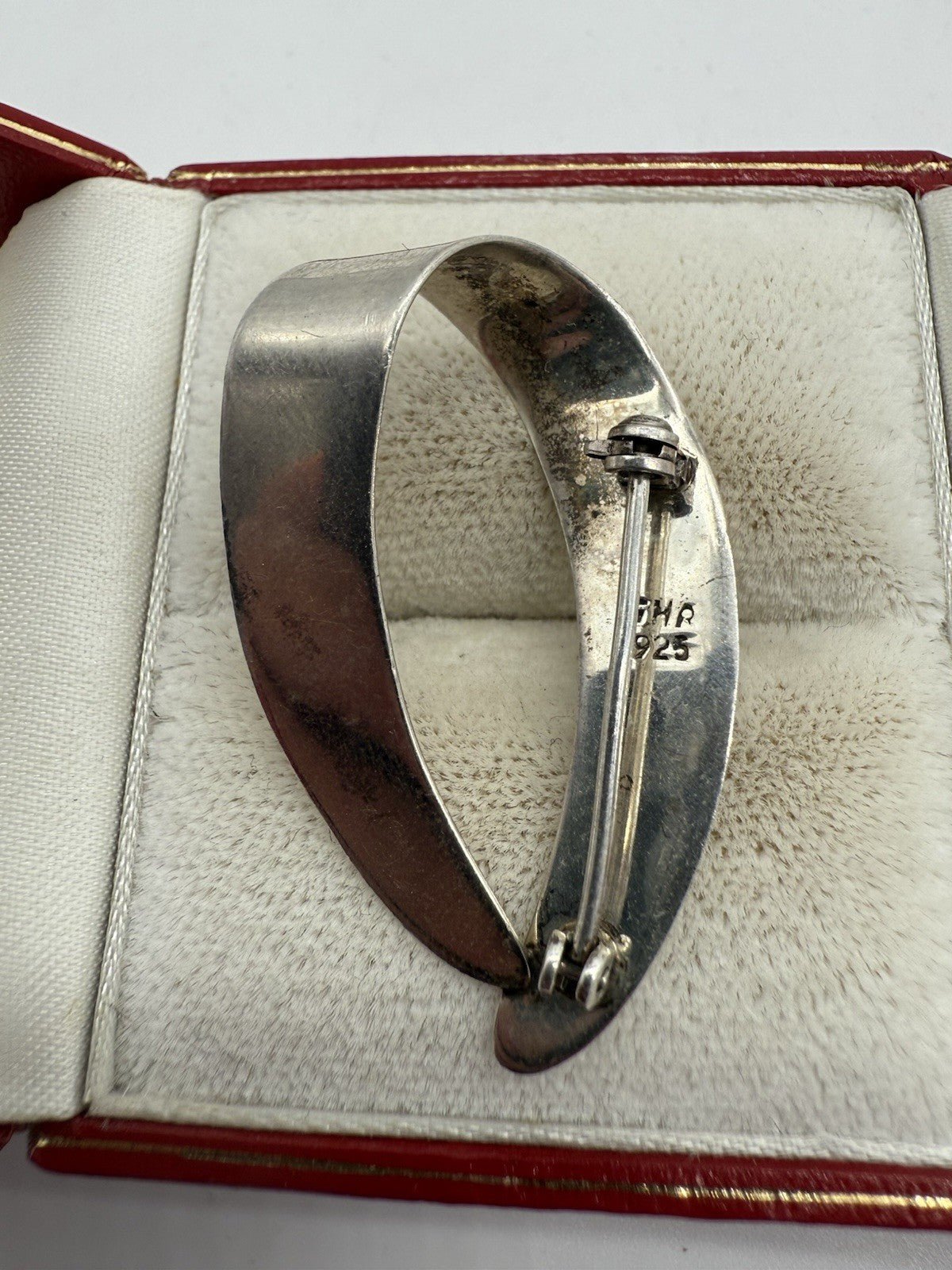 VINTAGE 925 STERLING SILBER BROSCHE SKANDINAVISCHES DESIGN