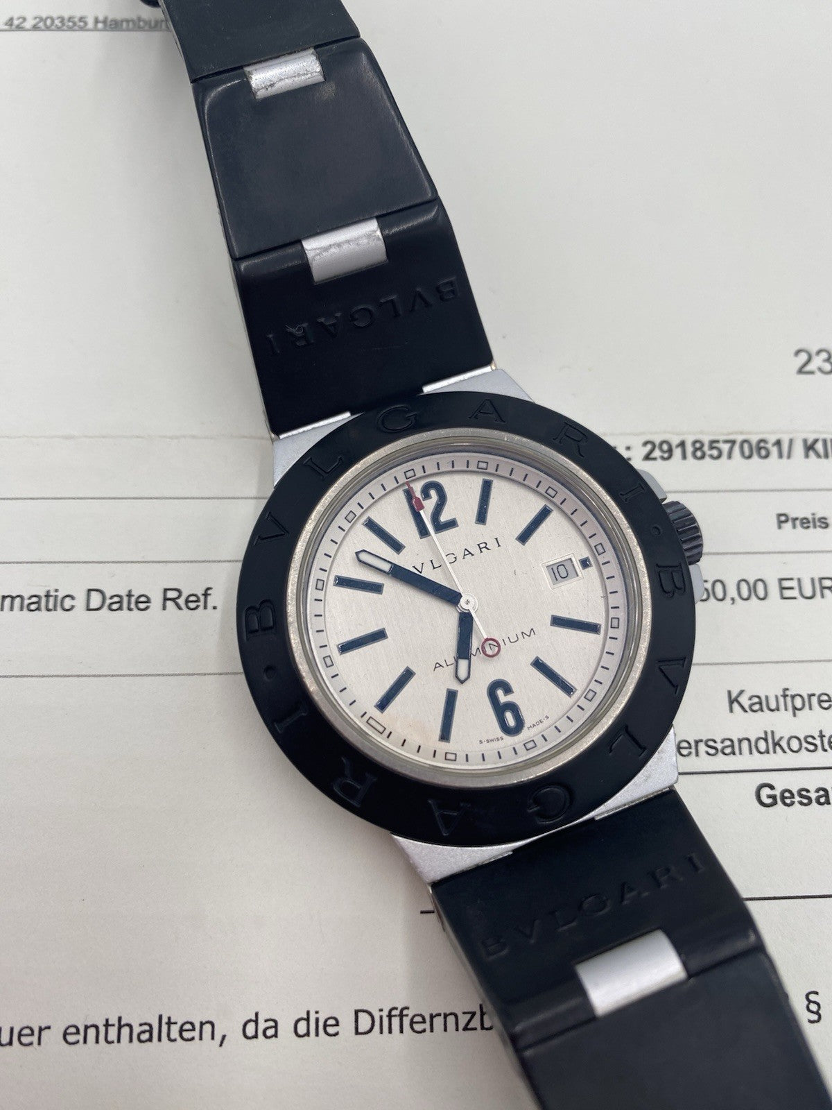 BVLGARI DIAGONO AUTOMATIK ARMBANDUHR AL44TA