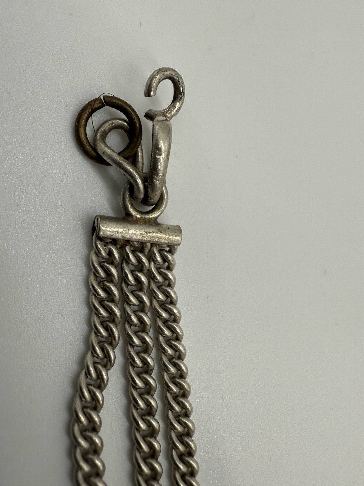 VINTAGE 925 SILBER ARMBAND - DREIREIHIG - PANZERKETTE - HANDARBEIT