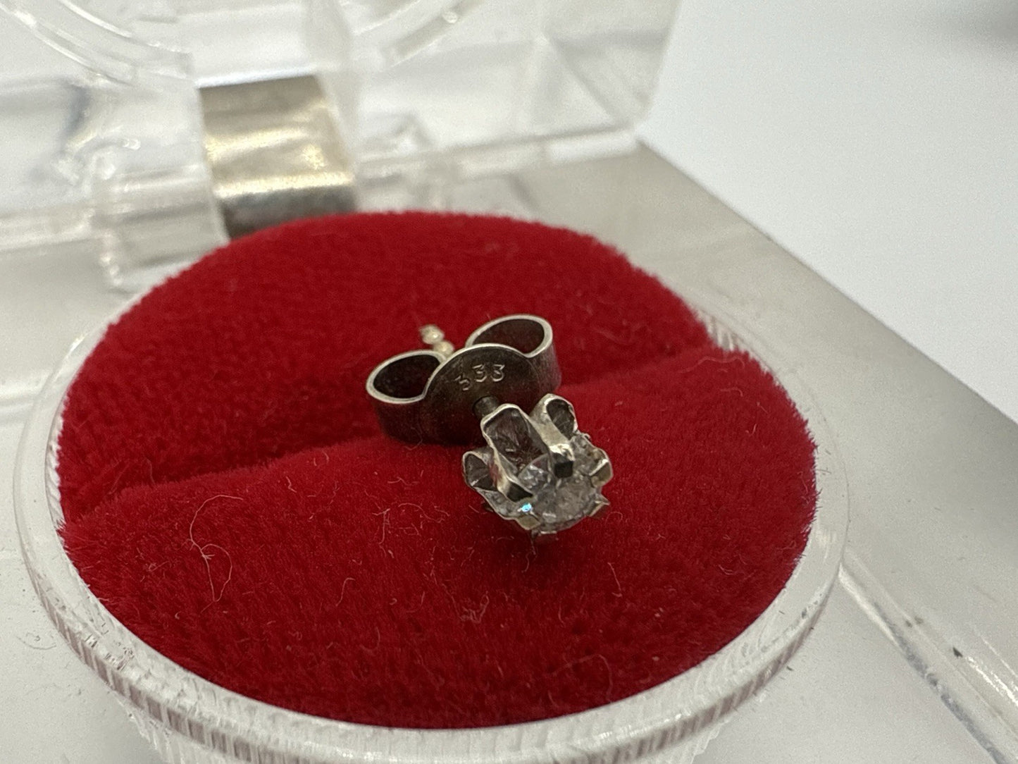 DIAMANT BRILLANT OHRSTECKER 333 WEIßGOLD