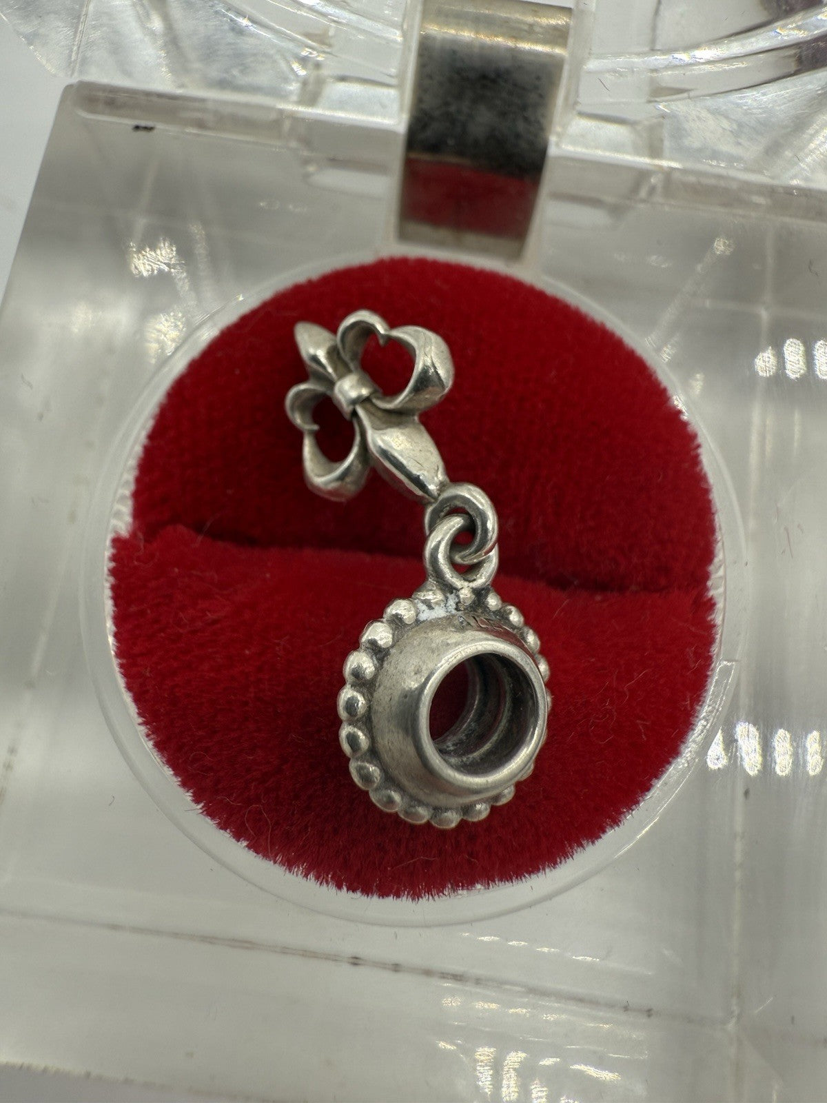 PANDORA CHARM 925 SILBER - PERLENDEKOR & FLEUR DE LIS BEAD FÜR ARMBAND