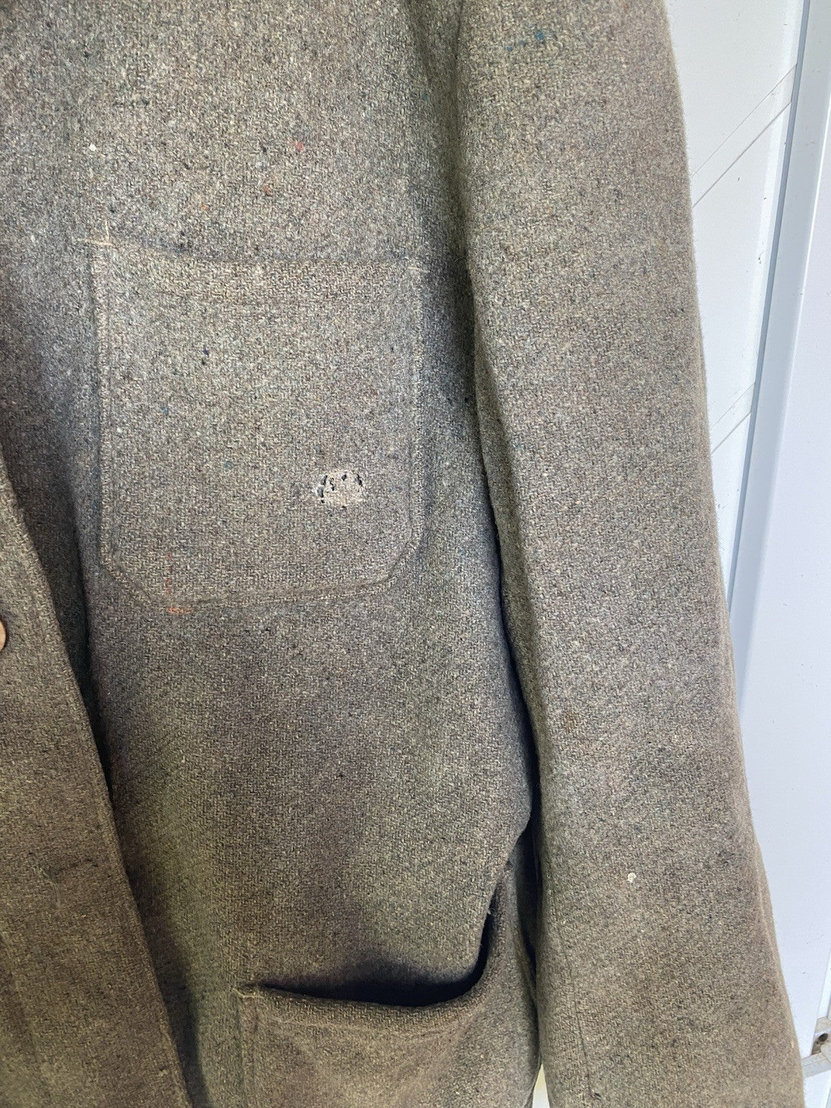 DEUTSCHE ARBEITSJACKE DRILLICHJACKE AUS WOLLFILZ, WEHRMACHT ODER ZIVIL