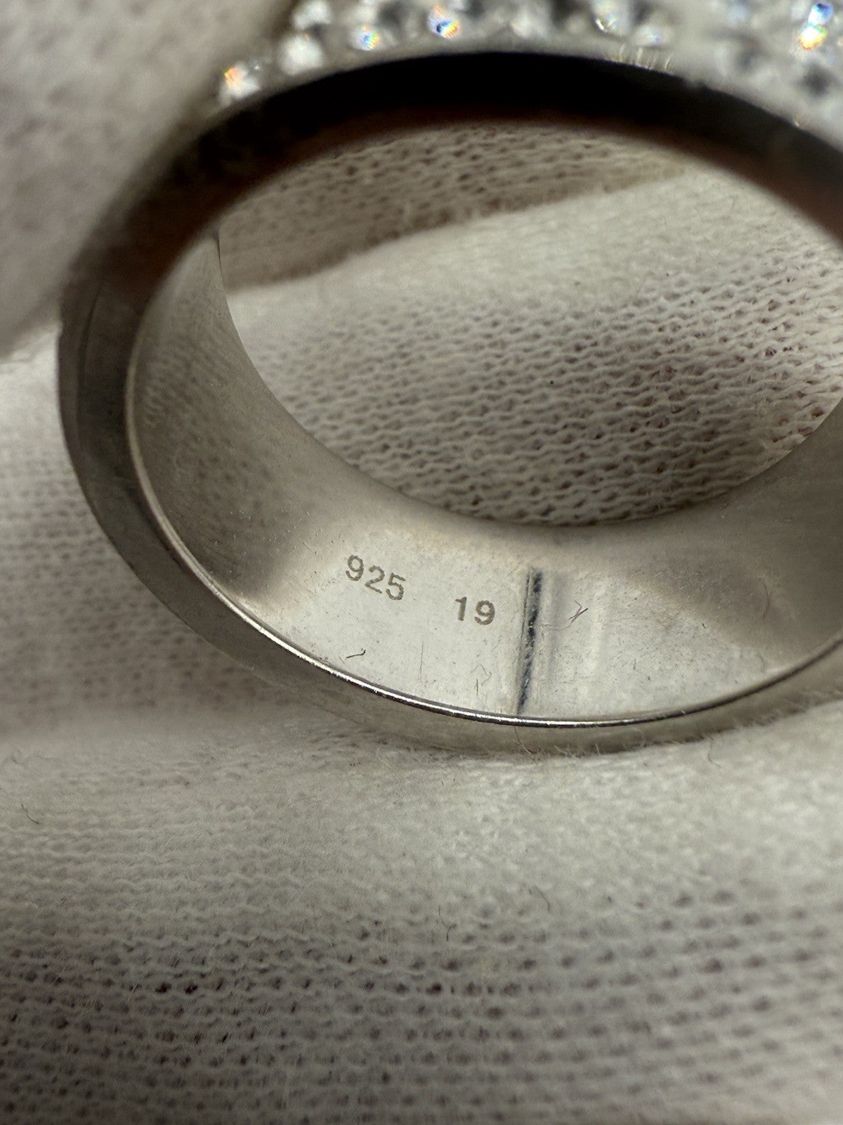 BREITER CLUSTER-RING VINTAGE RING AUS 925 SILBER MIT ZIRKONIA GR.59