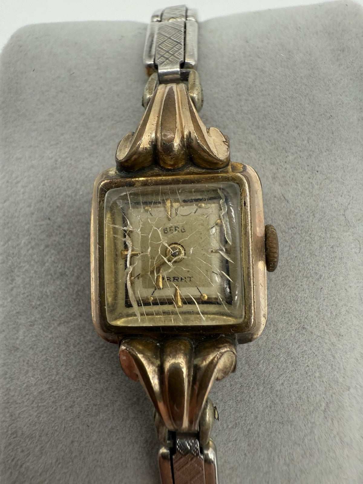 VINTAGE BERG PARAT GOLD PLAETED DAMEN ARMBANDUHR HANDAUFZUG