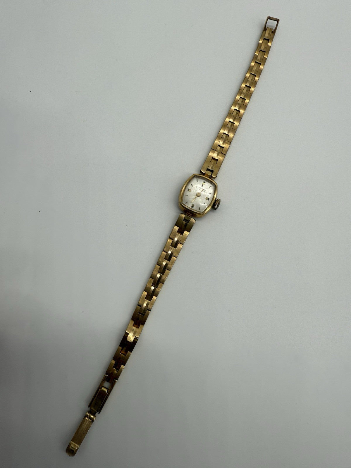 VINTAGE JUNGHANS 17 JEWELS DAMEN UHR GOLD DOUBLE ARMBANDUHR LÄUFT
