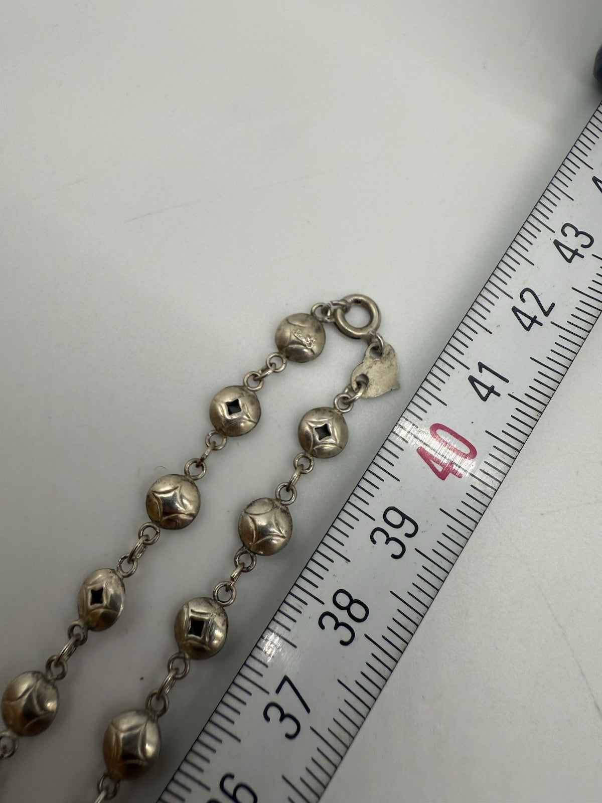 EXKLUSIVE 925 SILBER KUGELKETTE STILVOLLE HANDARBEIT SILBER KETTE