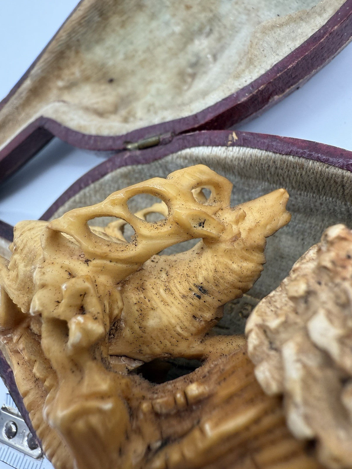 ZWEI HIRSCH MEERSCHAUM PFEIFE SAMMLERSTÜCK TABAK PFEFIE