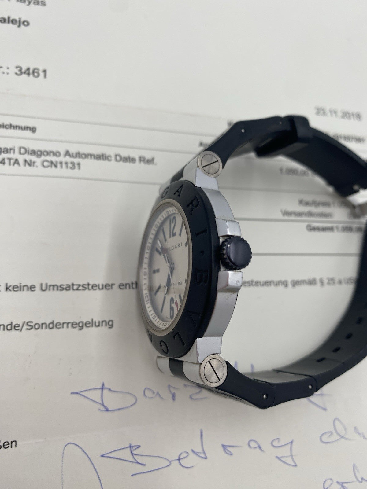 BVLGARI DIAGONO AUTOMATIK ARMBANDUHR AL44TA
