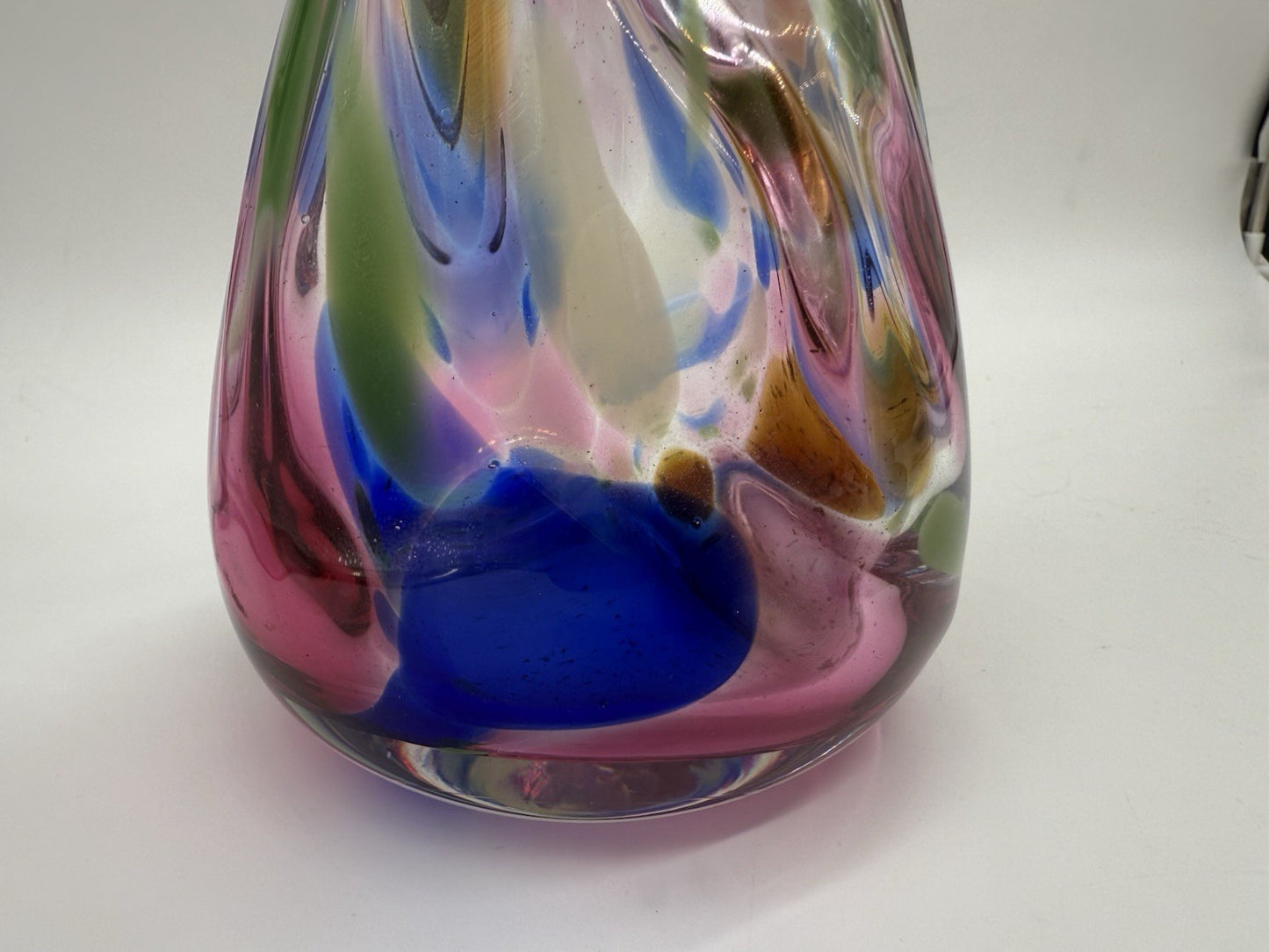 VINTAGE MURANO VASE BUNT GLAS 60er- 70er JAHRE