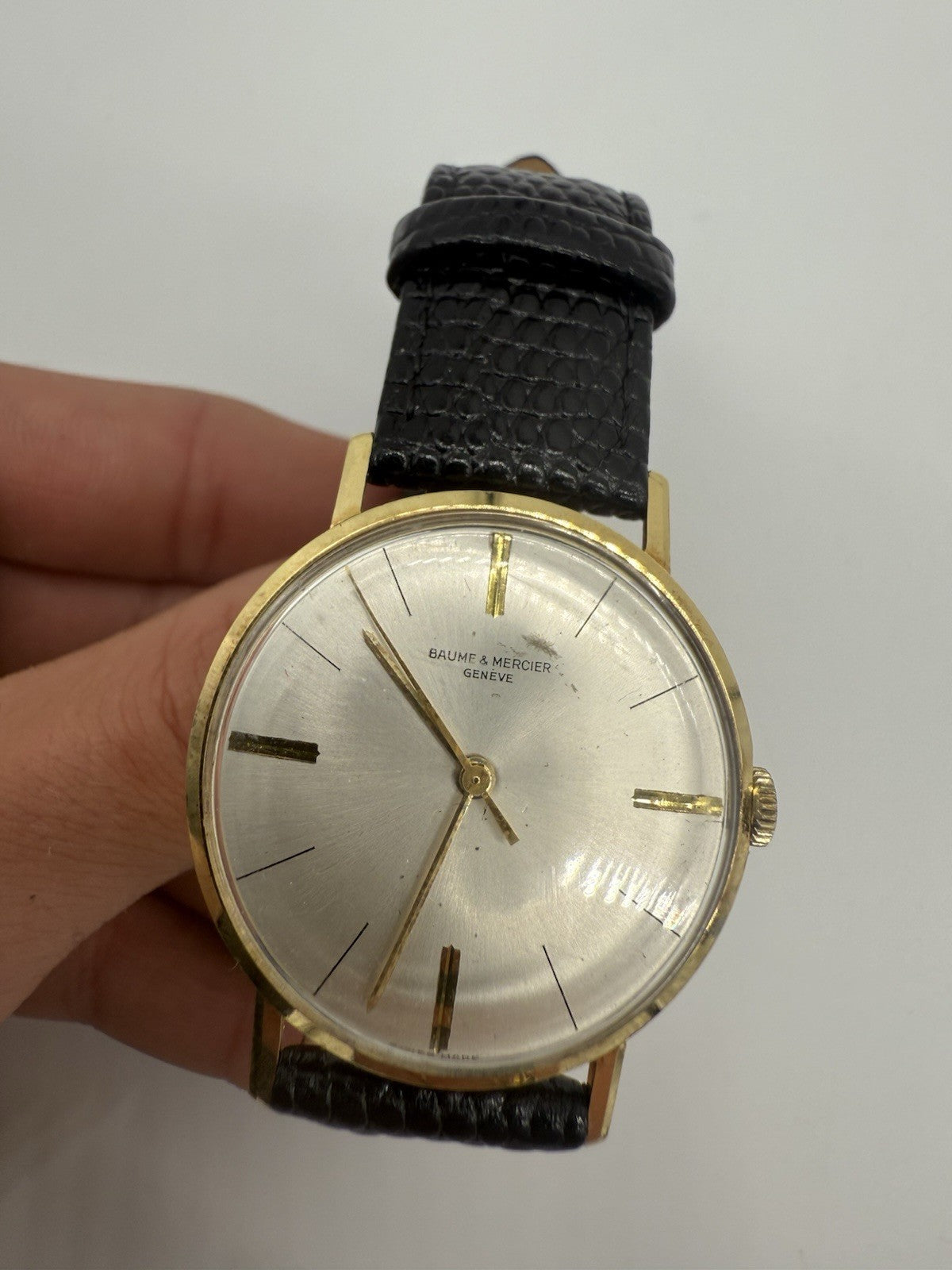 VINTAGE BAUME & MERCIER GENEVE 750/18K GELBGOLD HANDAUFZUG