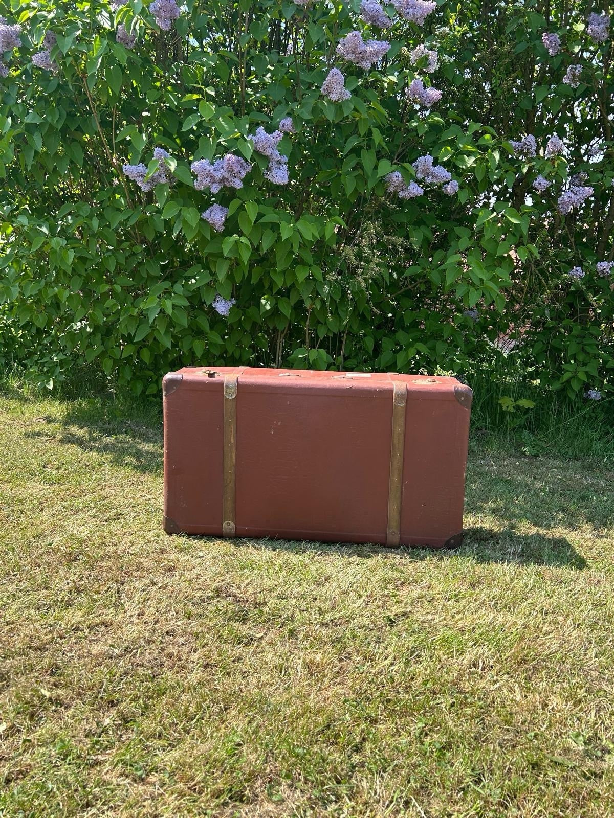 VINTAGE REISEKOFFER LEDERKOFFER 50er JAHRE HARDCASE TASCHE OLDTIMER