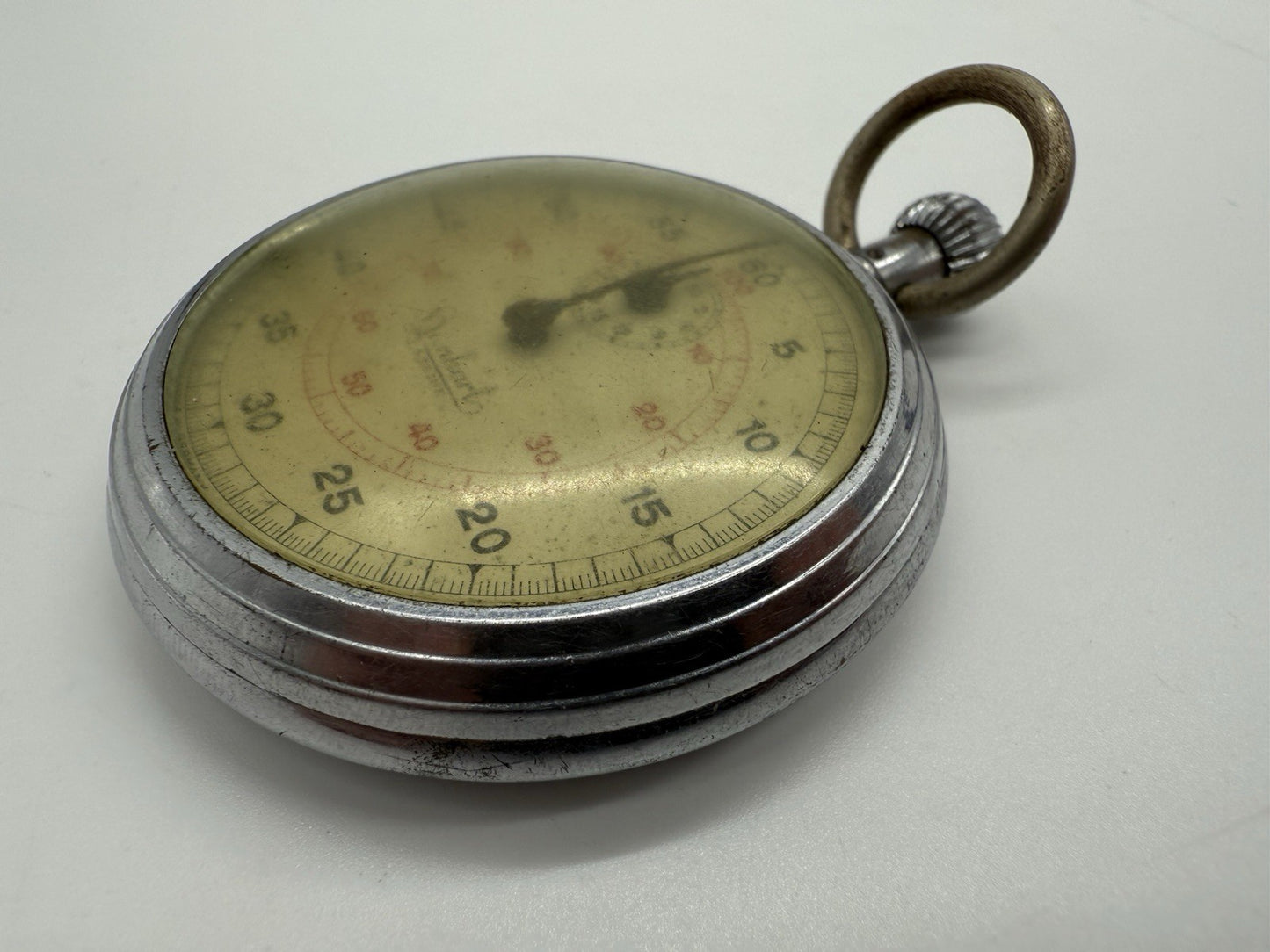 VINTAGE HANHART STOPPUHR 3 STEINE, KRONENSTOPPER RETRO
