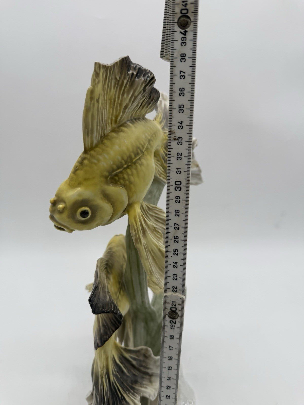 GROßE ROSENTHAL FIGUR SCHLEIERSCHWANZ FISCHE GOLDFISCHE PORZELLAN