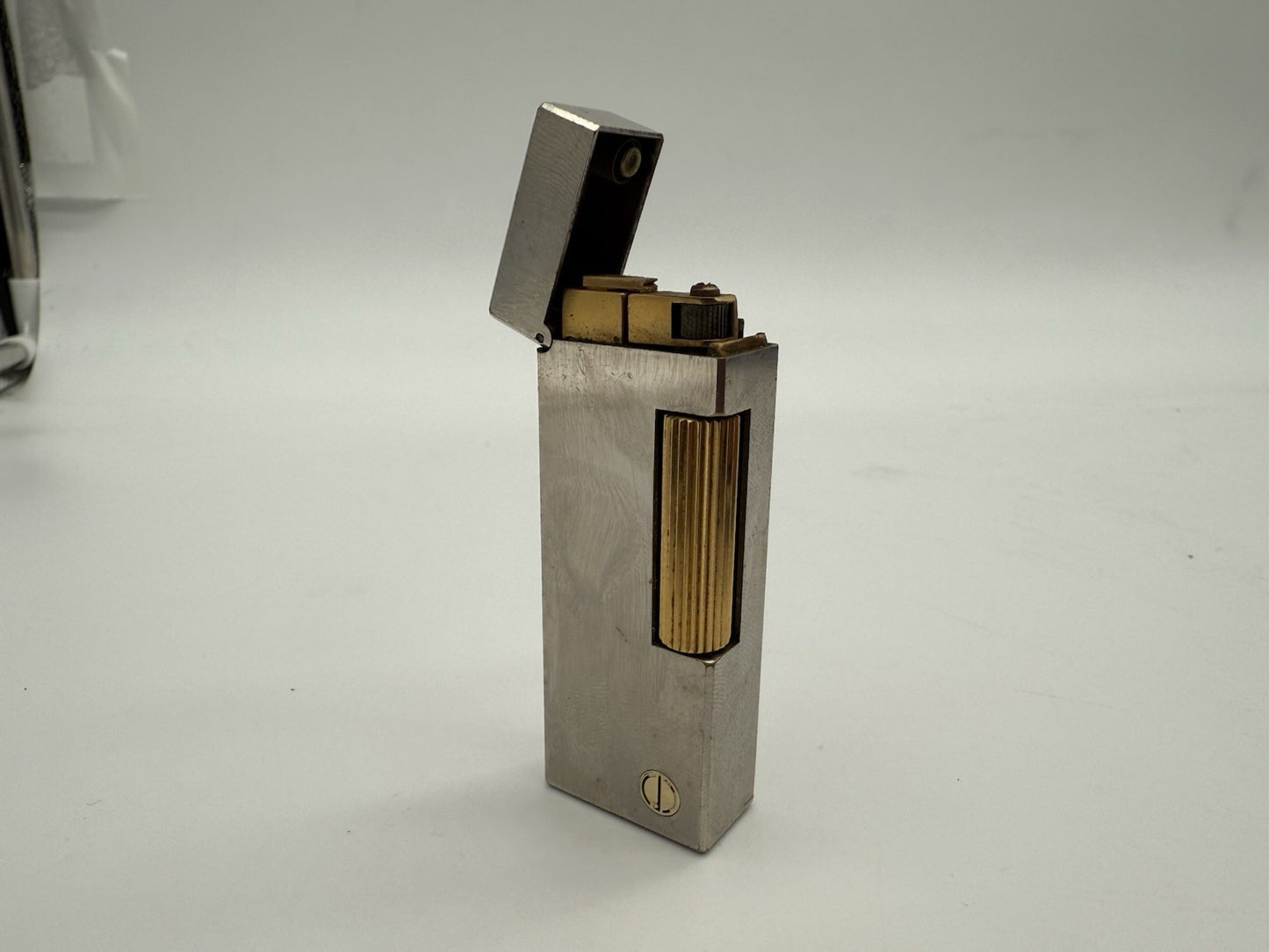 DUNHILL FEUERZEUG SILBER GOLD DESIGN VINTAGE