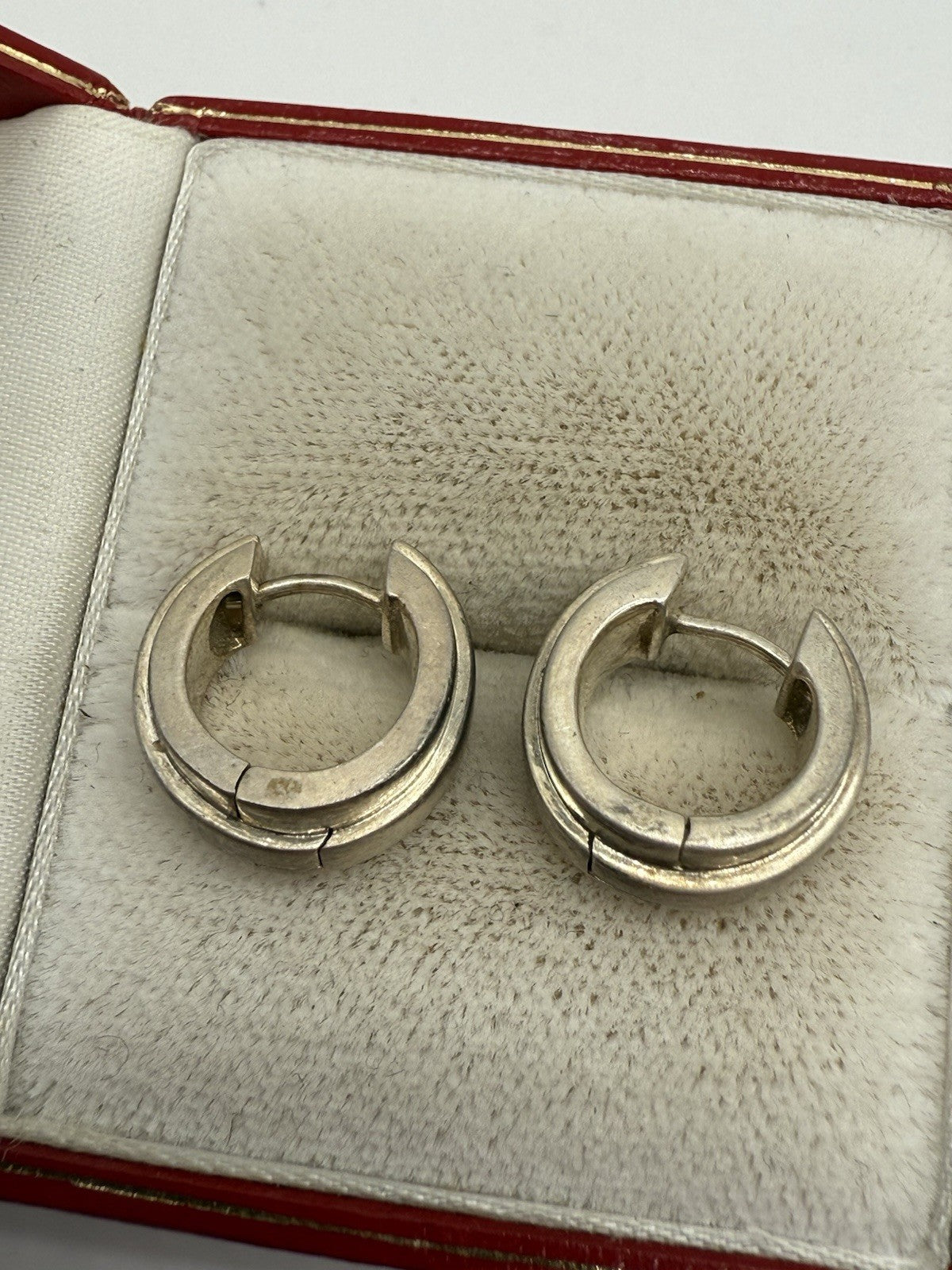 ESPRIT 925 SILBER CREOLEN - MODERN & SCHLICHT - UNISEX KLAPP-OHRRINGE