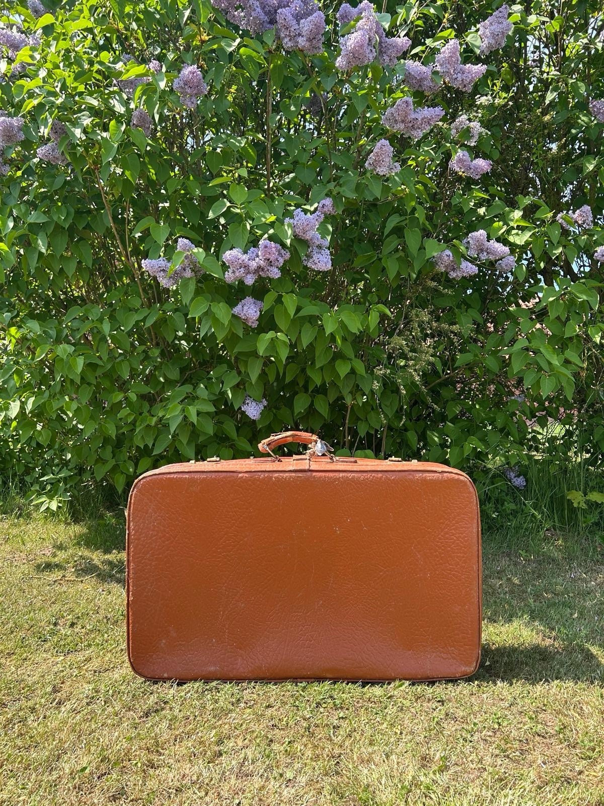 VINTAGE REISEKOFFER LEDERKOFFER 50er JAHRE HARDCASE TASCHE OLDTIMER