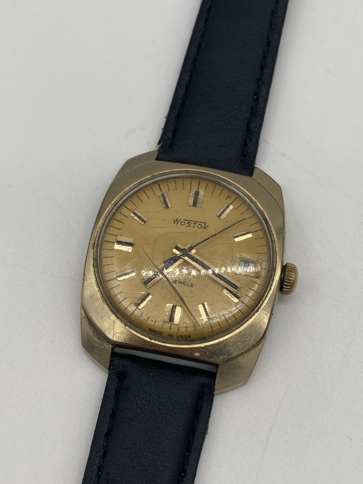 VINTAGE USSR HERREN UHR VOSTOK SOVIET UNION 18 JEWELS LÄUFT