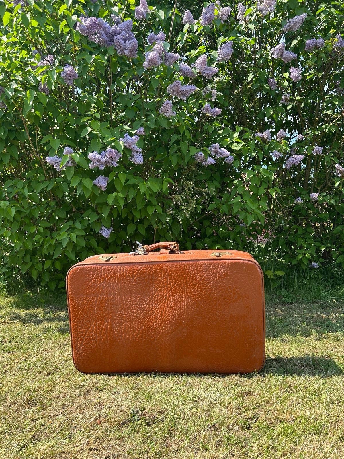 VINTAGE REISEKOFFER LEDERKOFFER 50er JAHRE HARDCASE TASCHE OLDTIMER