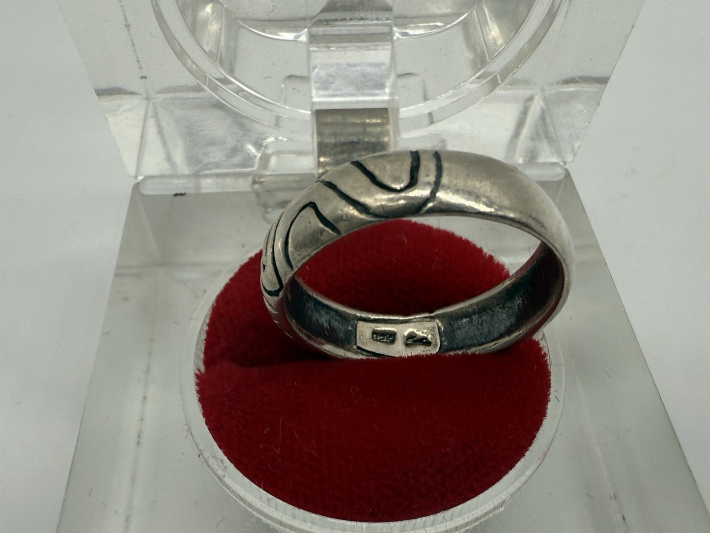 VINTAGE JUGENDSTIL SILBER RING 925 SILBER HANDGEMACHT GR.61
