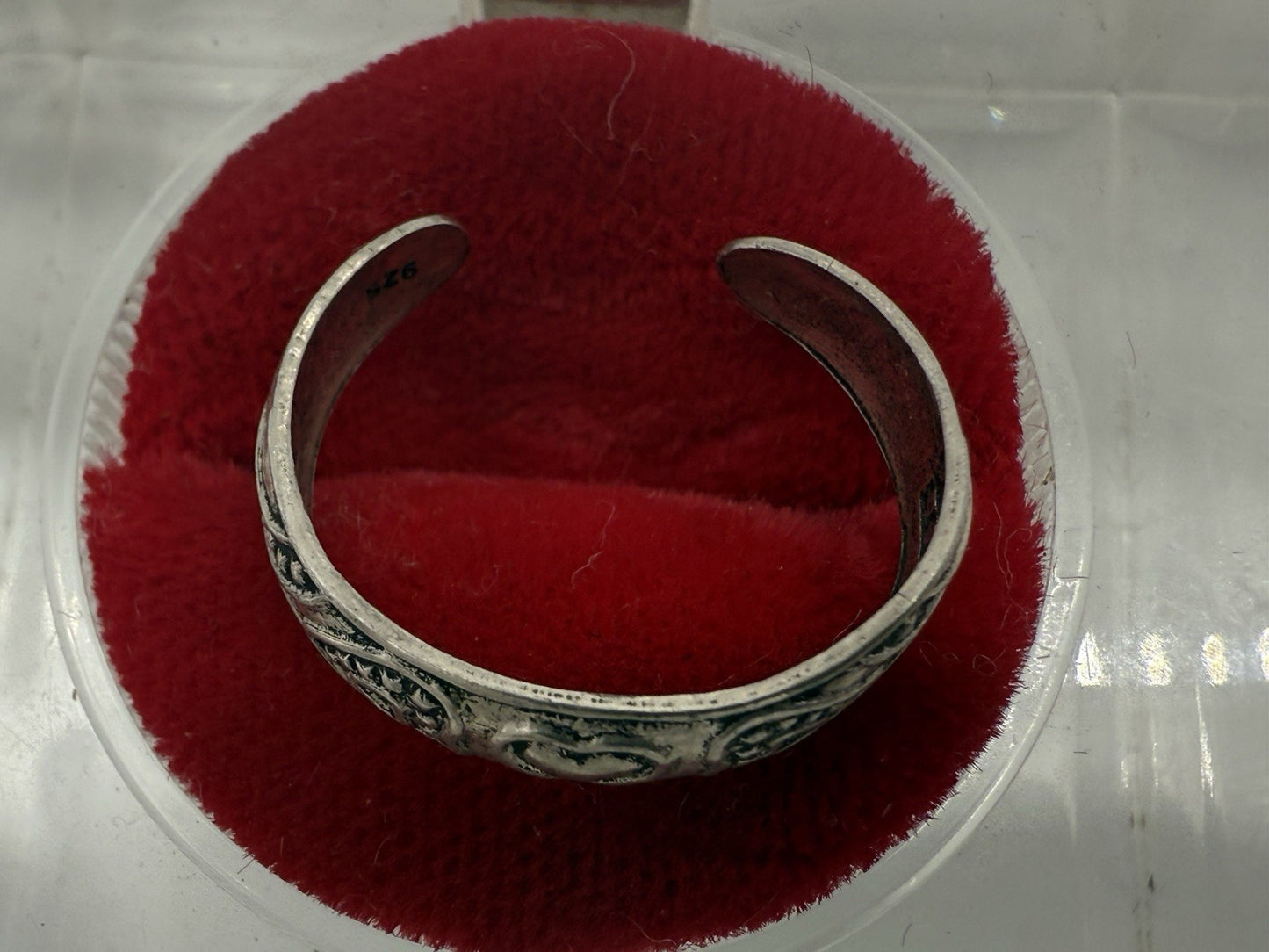 VINTAGE 925 STERLING SILBER RING KLASSISCHER HERZ ZEHENRING