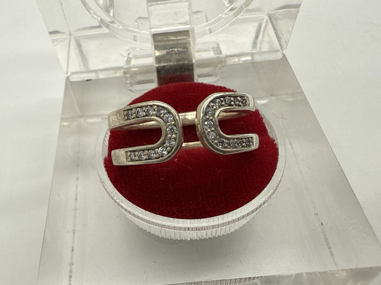 VINTAGE ESPRIT STERLING SILBER RING MIT ZIRKONIA GR.57