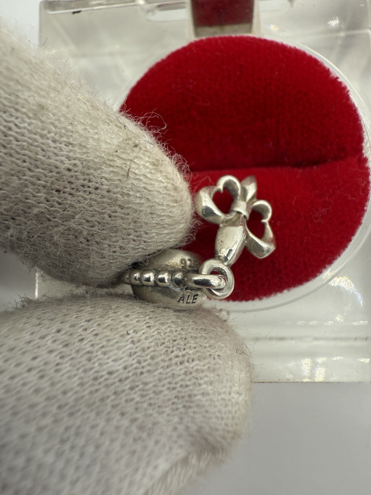 PANDORA CHARM 925 SILBER - PERLENDEKOR & FLEUR DE LIS BEAD FÜR ARMBAND