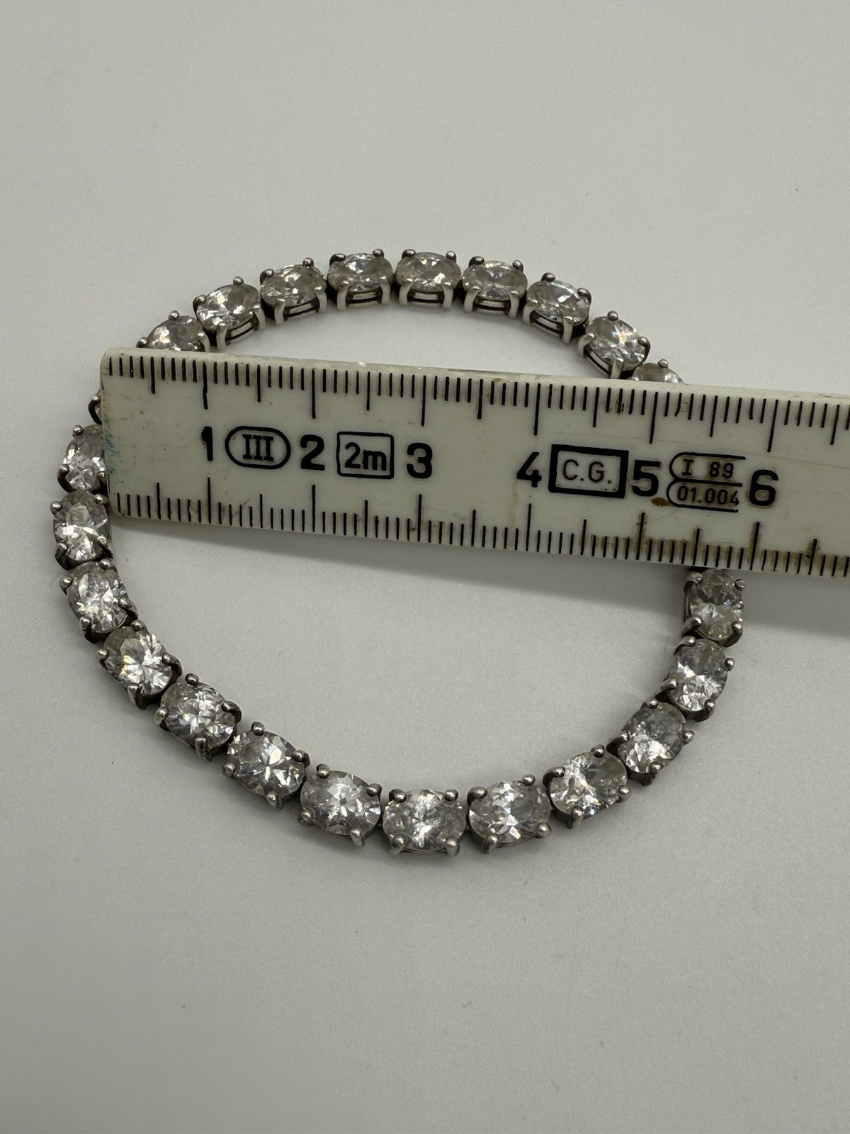VINTAGE TENNIS ARMBAND 925 CZ STERLING SILBER ARMBAND MIT ZIRKONIA 20cm