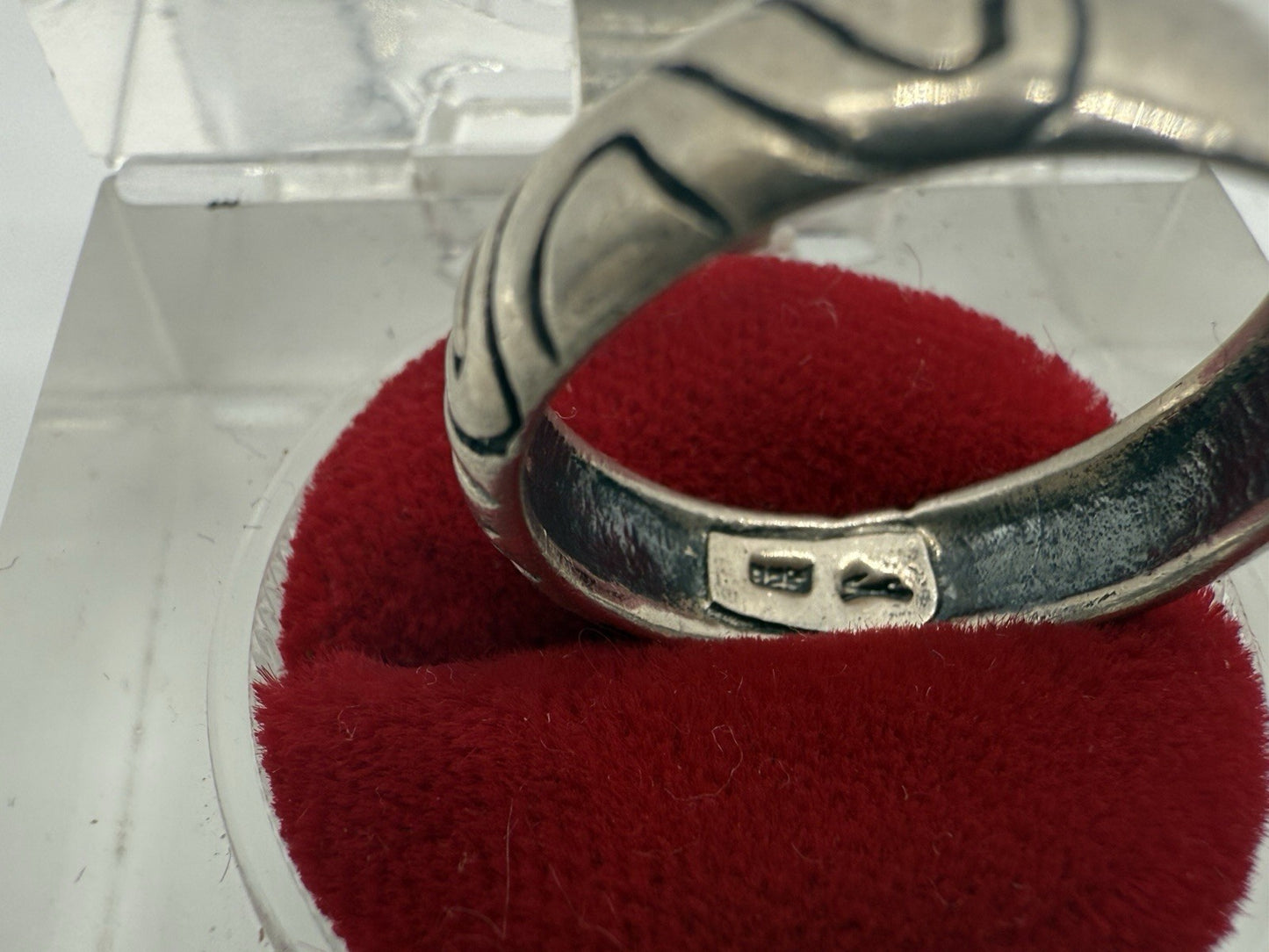 VINTAGE JUGENDSTIL SILBER RING 925 SILBER HANDGEMACHT GR.61