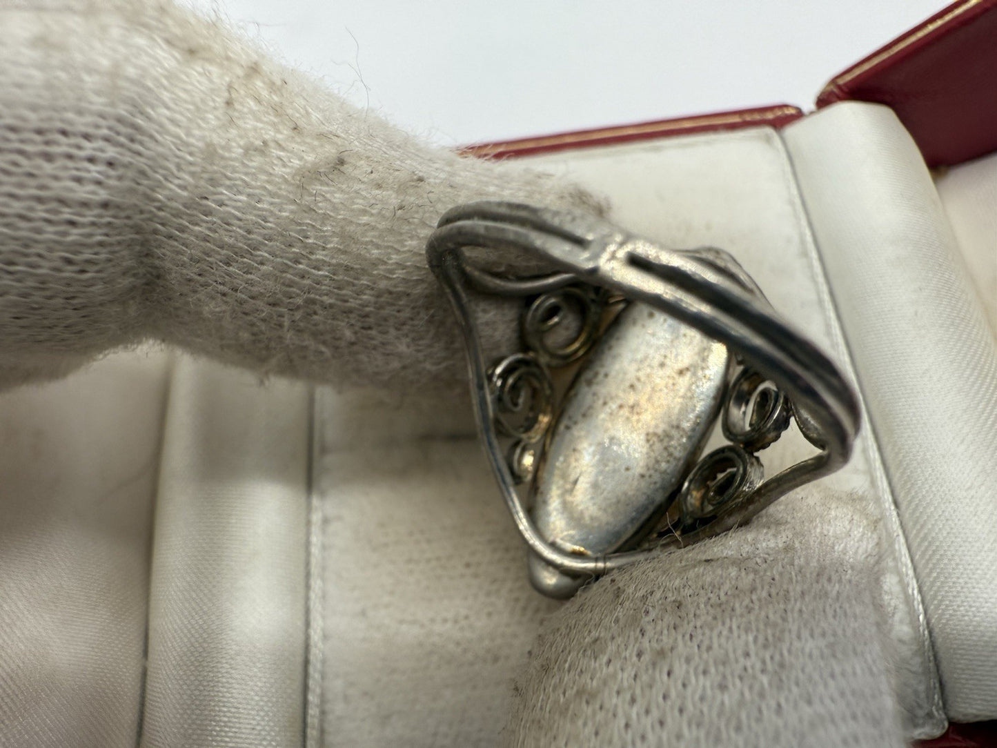 VINTAGE MODESCHMUCK RING ORIENTALISCHES DESIGN GR.57