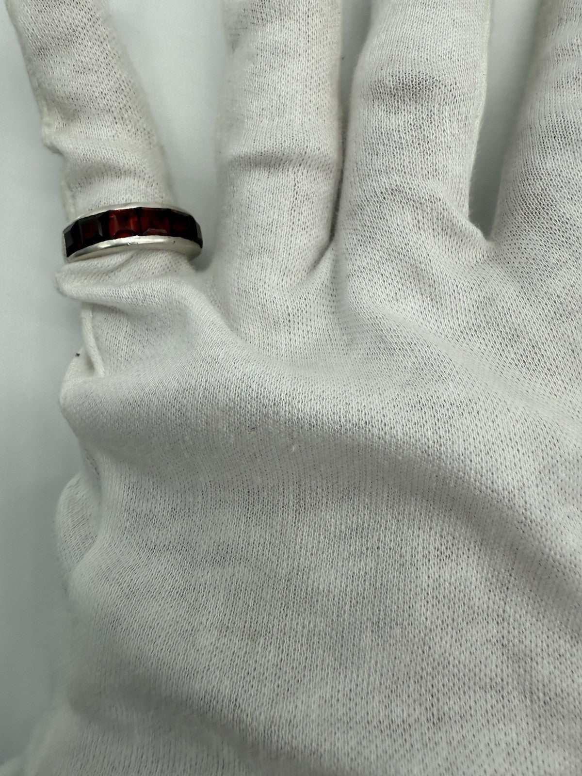 DAMEN RING ROT ECHT SILBER 925 ZIRKONIA STERLINGSILBER SCHMUCK GR.56