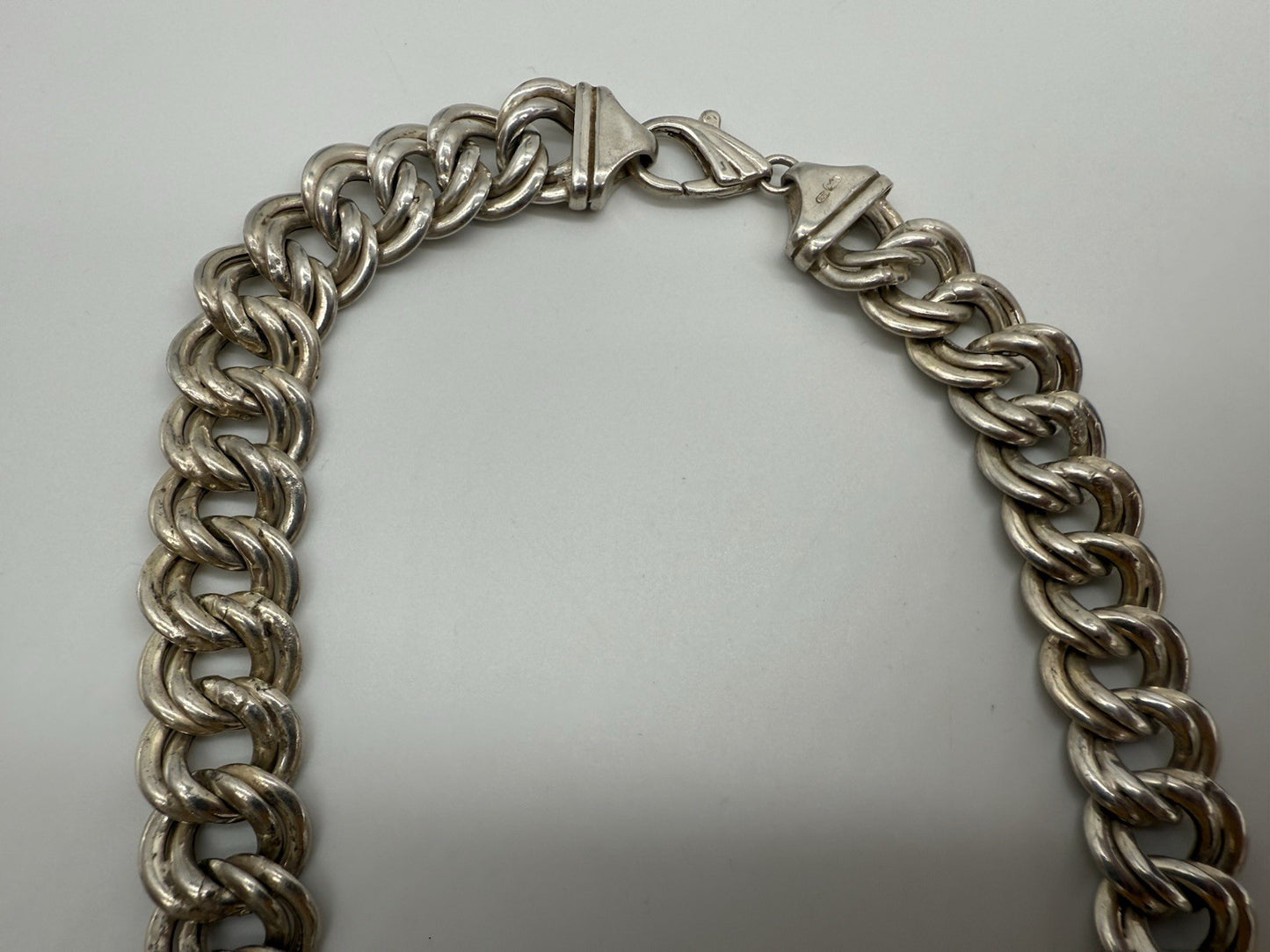 HERREN 925 STERLING SILBER DICKE UND SCHWERE KUBANISCHE GLIEDERKETTE