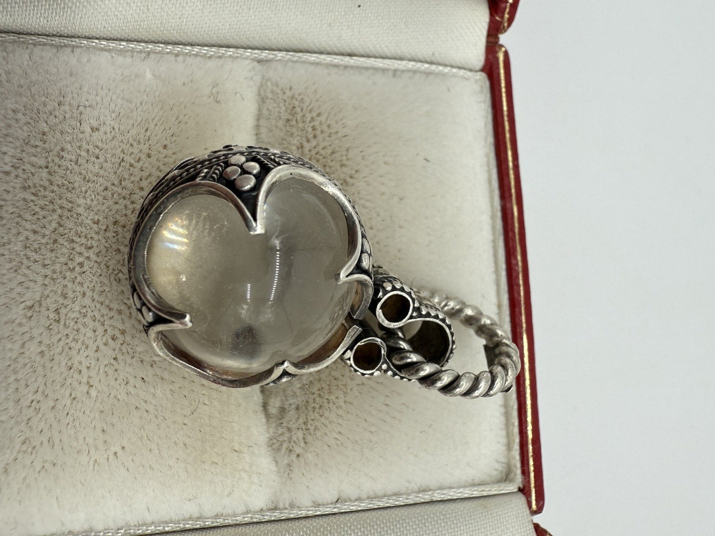 GROßER 925 STERLING SILBER GOTLAND KRISTALLKUGEL ANHÄNGER