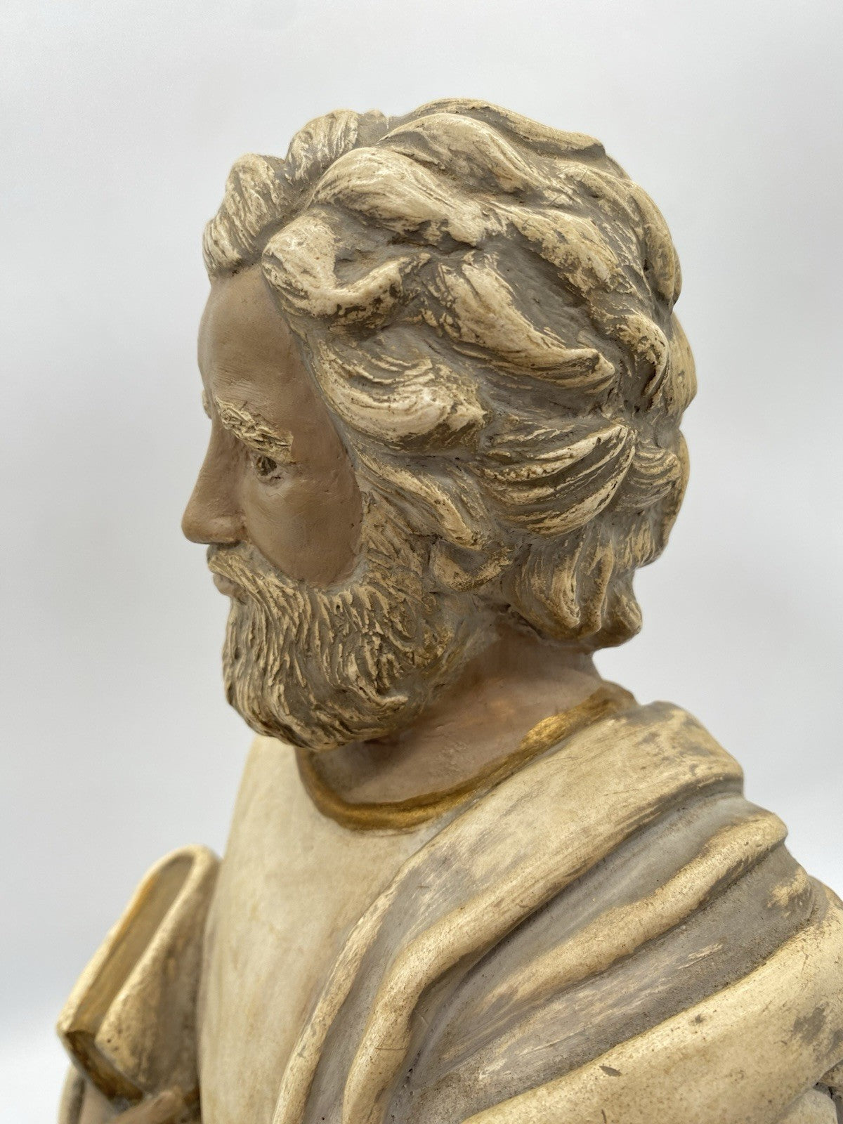HEILIGER PETRUS MIT SCHLÜSSEL HEILIGENFIGUR GIPS 45cm