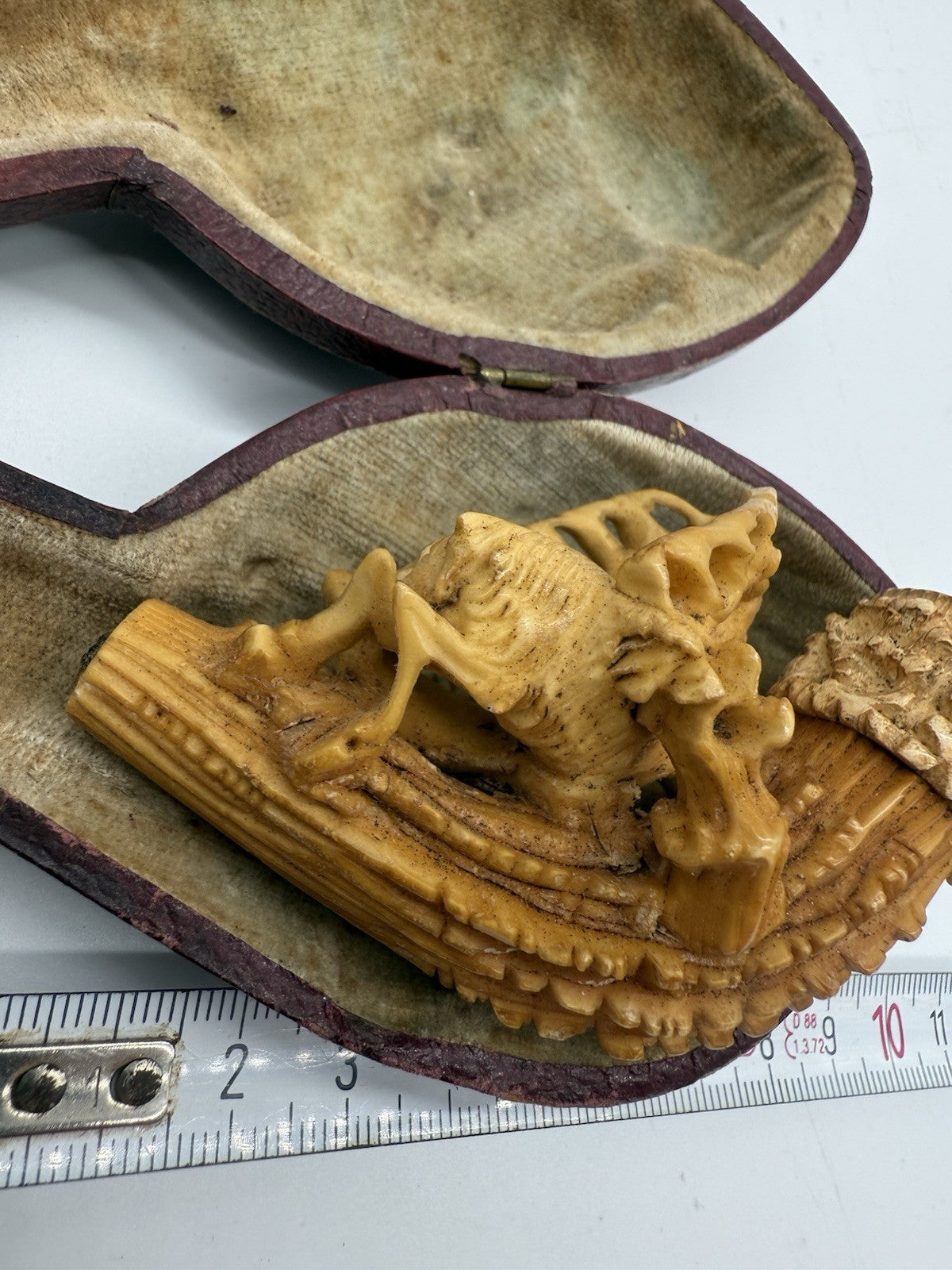 ZWEI HIRSCH MEERSCHAUM PFEIFE SAMMLERSTÜCK TABAK PFEFIE