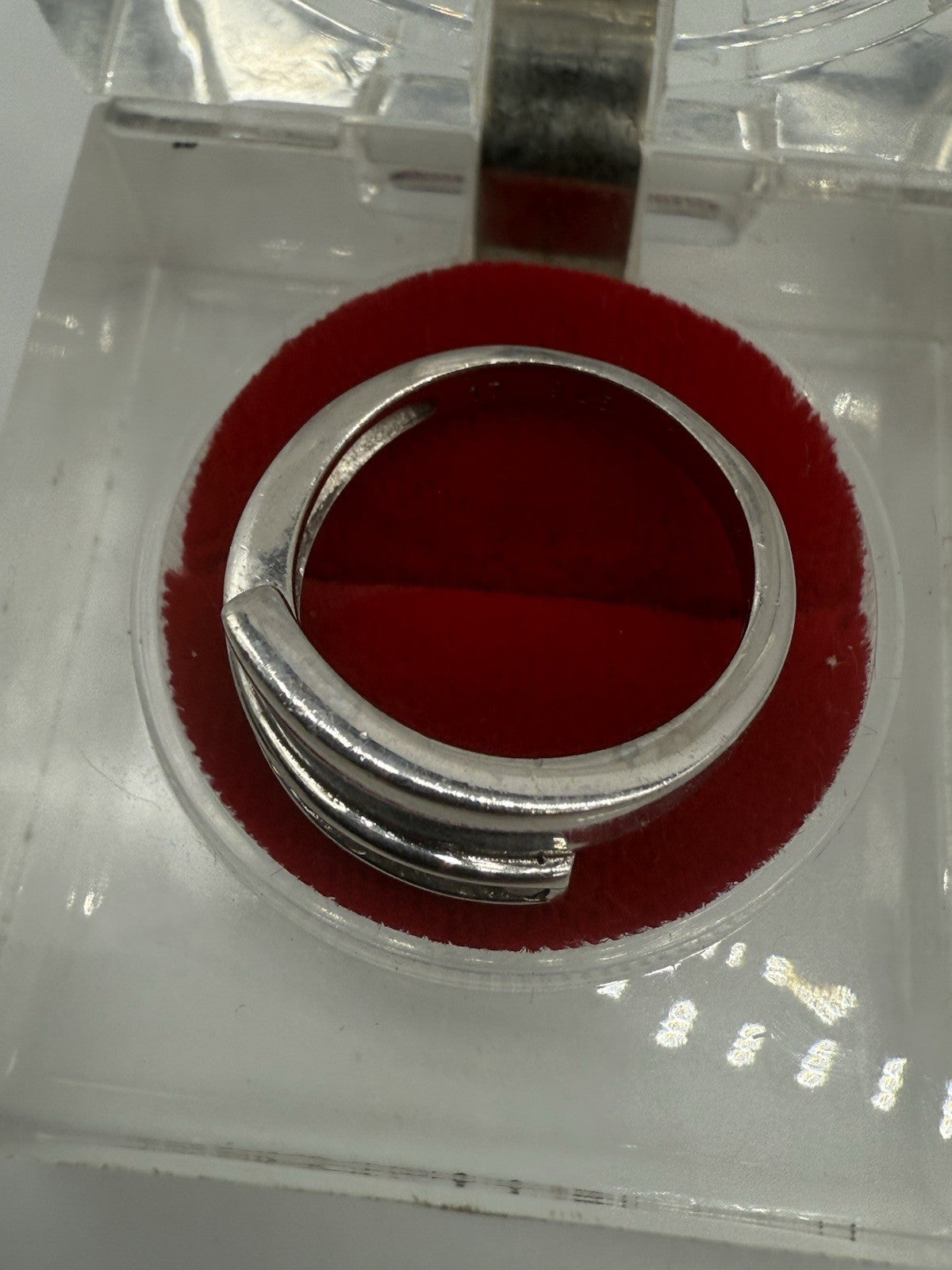 VINTAGE DAMEN RING IN 925 SILBER MIT ZIRKONIA IM WICKELDESIGN GR.53