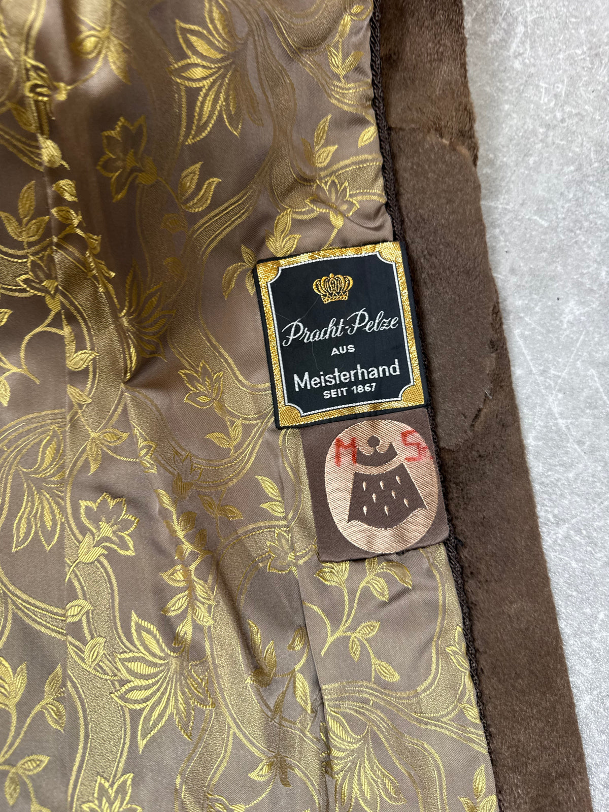 Vintage Echtpelz Mantel Damen Braun – Pracht-Pelze Meisterhand – 86 cm