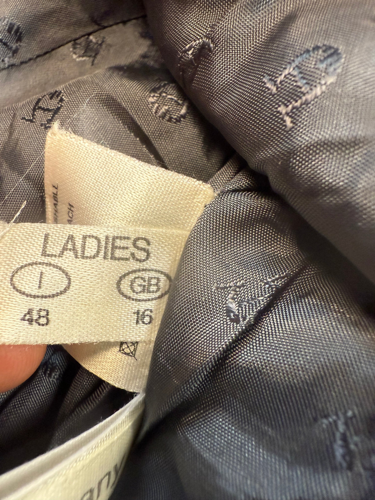 Vintage Aigner Damen Wollblazer Gr. 48 – Schurwolle Kariert Rot Grau